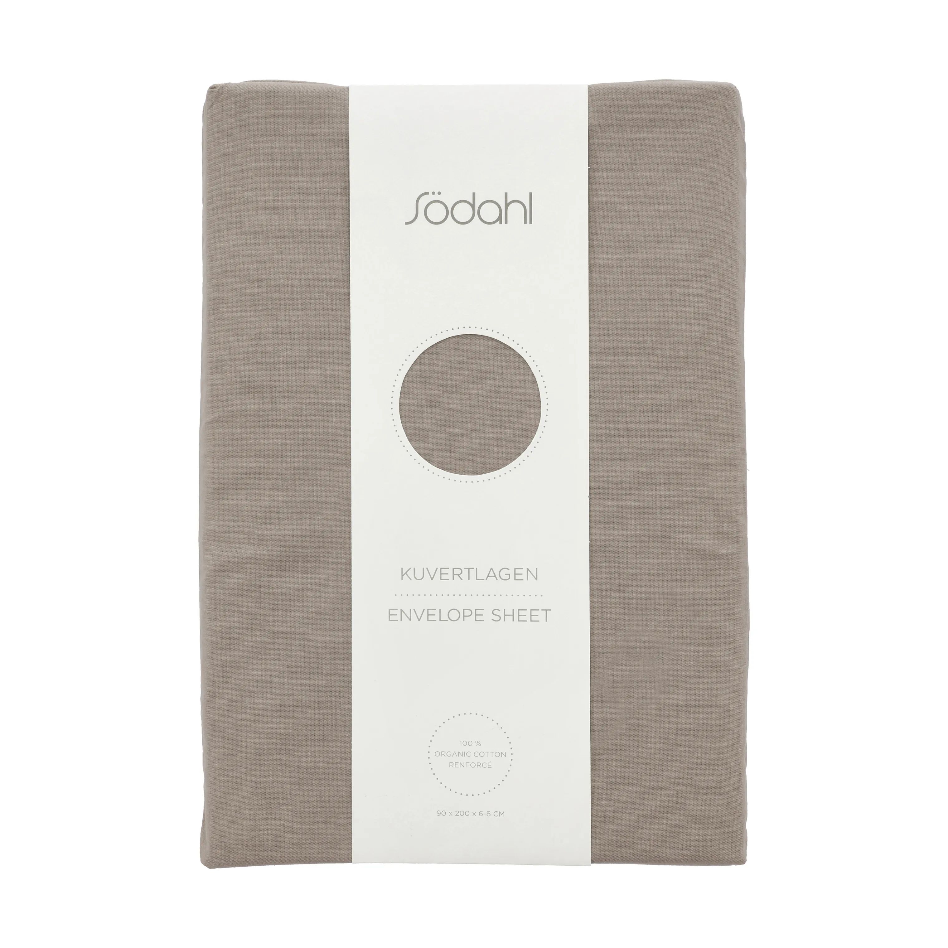 Södahl Lagner Organic Calm Kuvertlagen i Taupe, B90 x L200 cm, 1