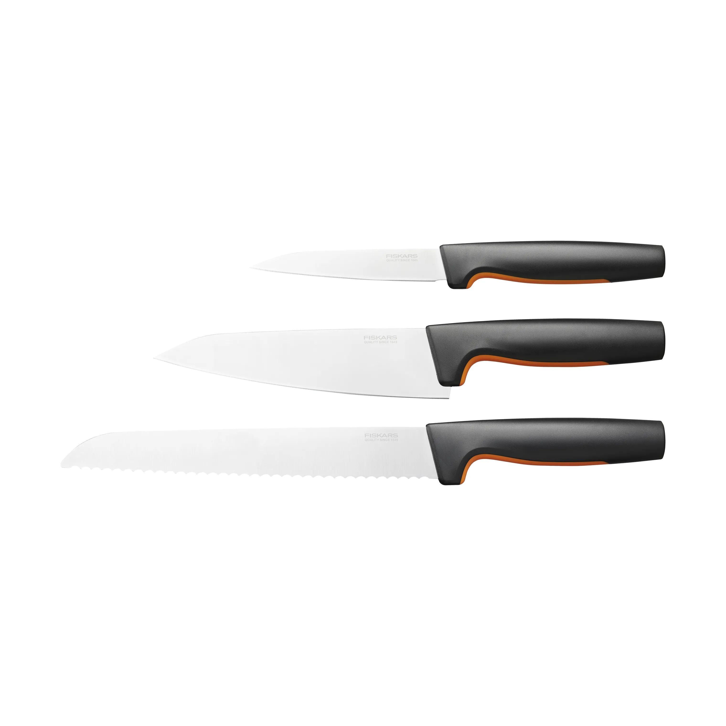 Fiskars Knivsæt Functional Form Start Knivsæt - 3 dele i Sort/Orange, 1