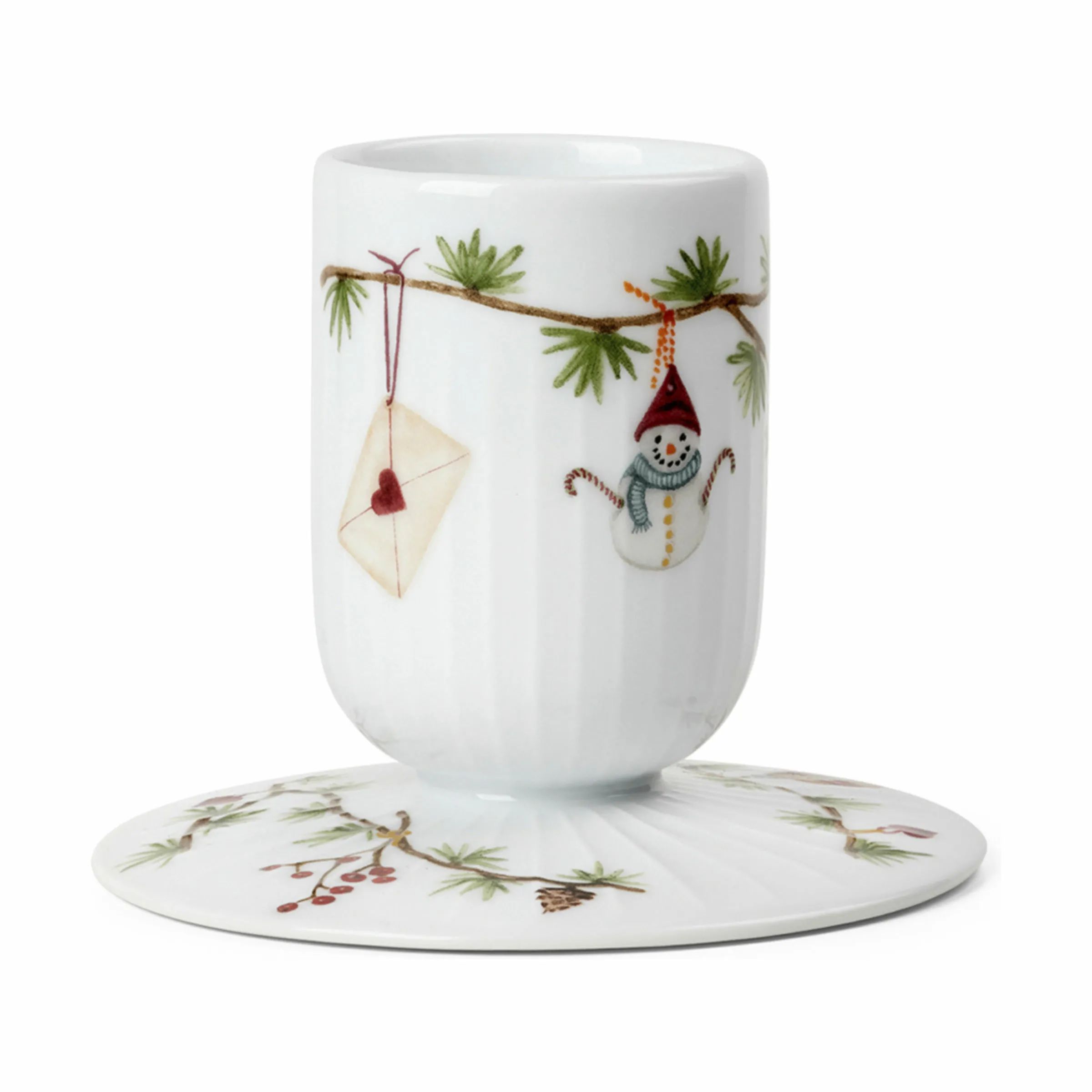 Kähler Bloklysestage Hammershøi Jul Bloklysestage - Mellem i Hvid, 12 cm, 1