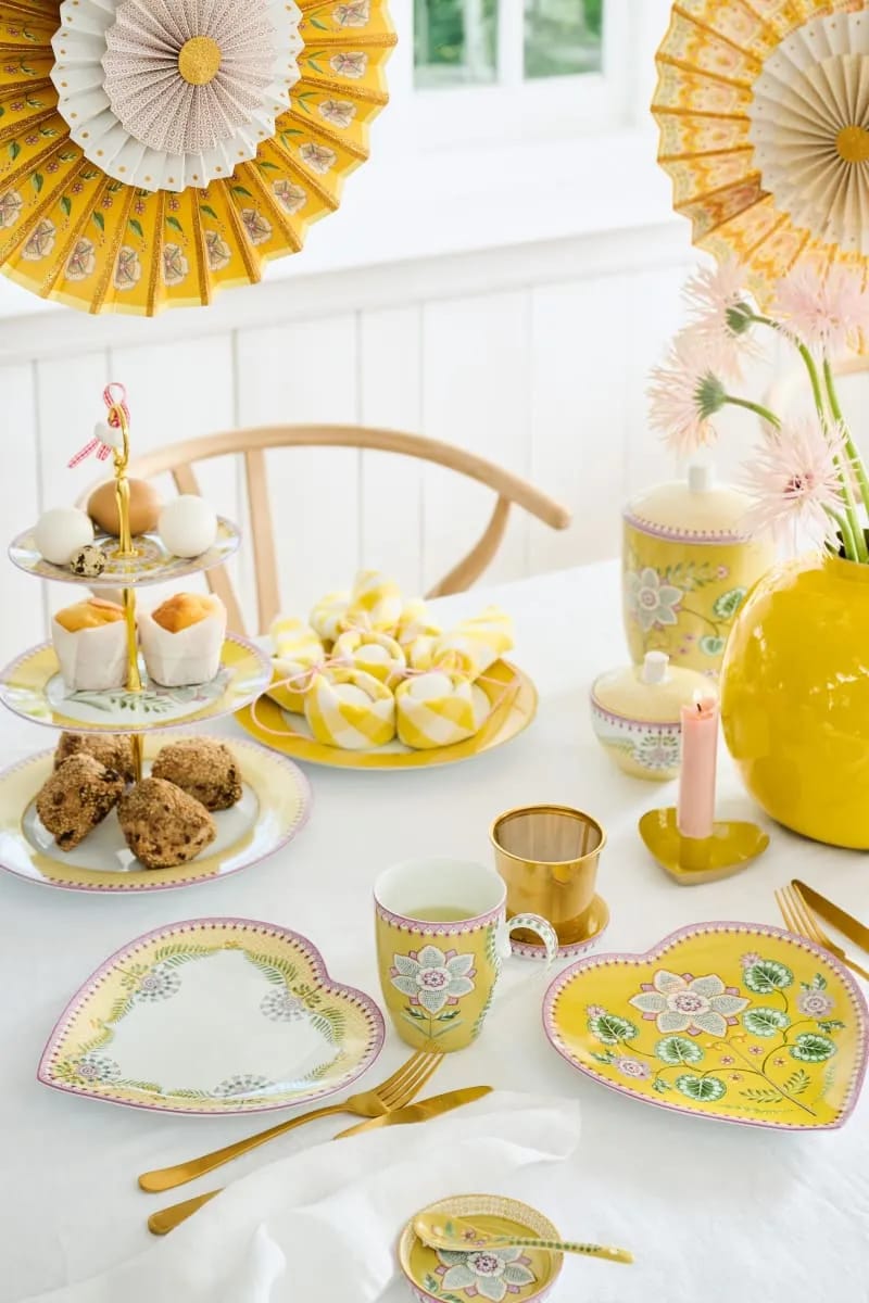 PIP Studio Krus og kopper med hank Lily & Lotus Krus i Yellow, 365 ml, 3