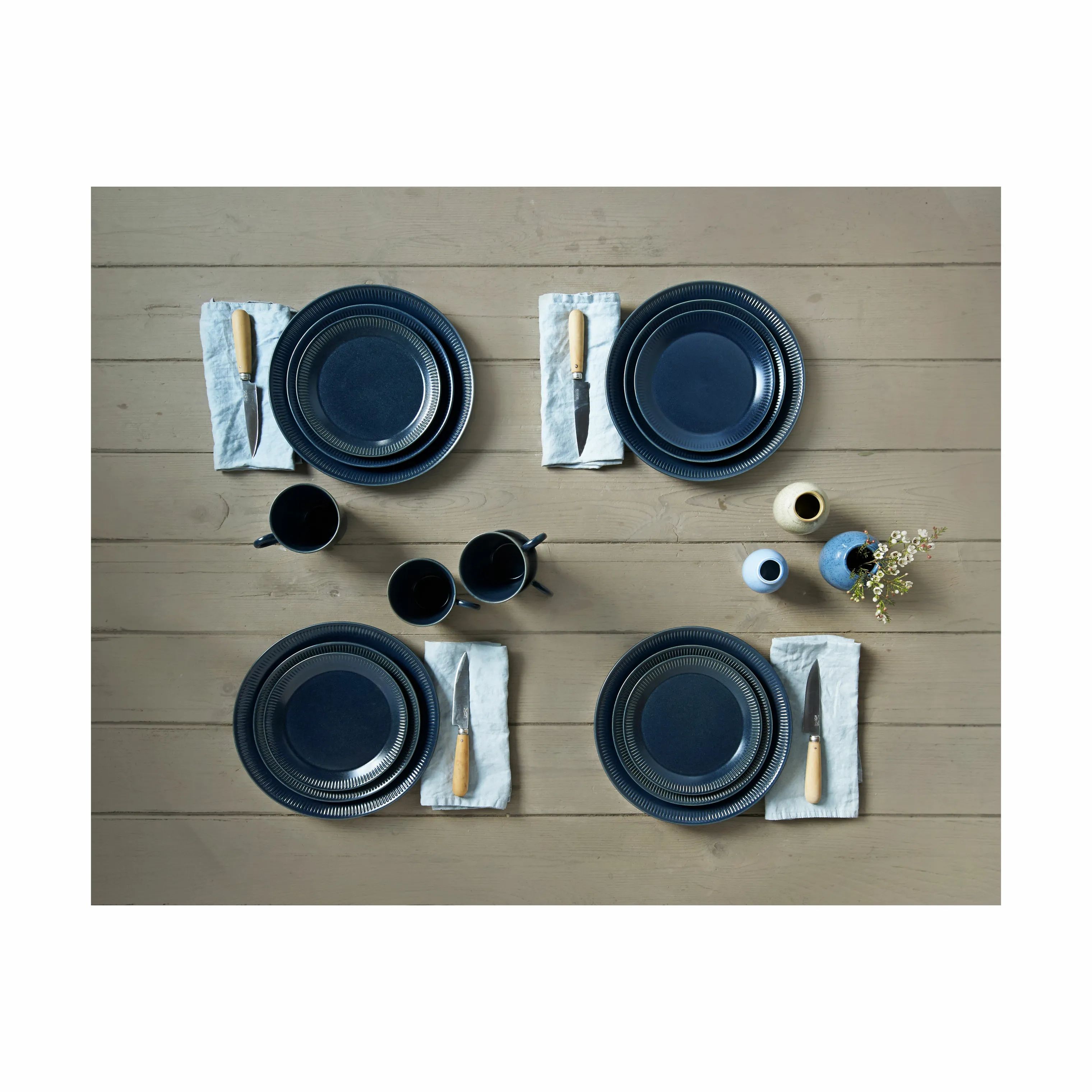 Knabstrup Keramik Frokosttallerkener Frokosttallerken i Blå, 22 cm, 2