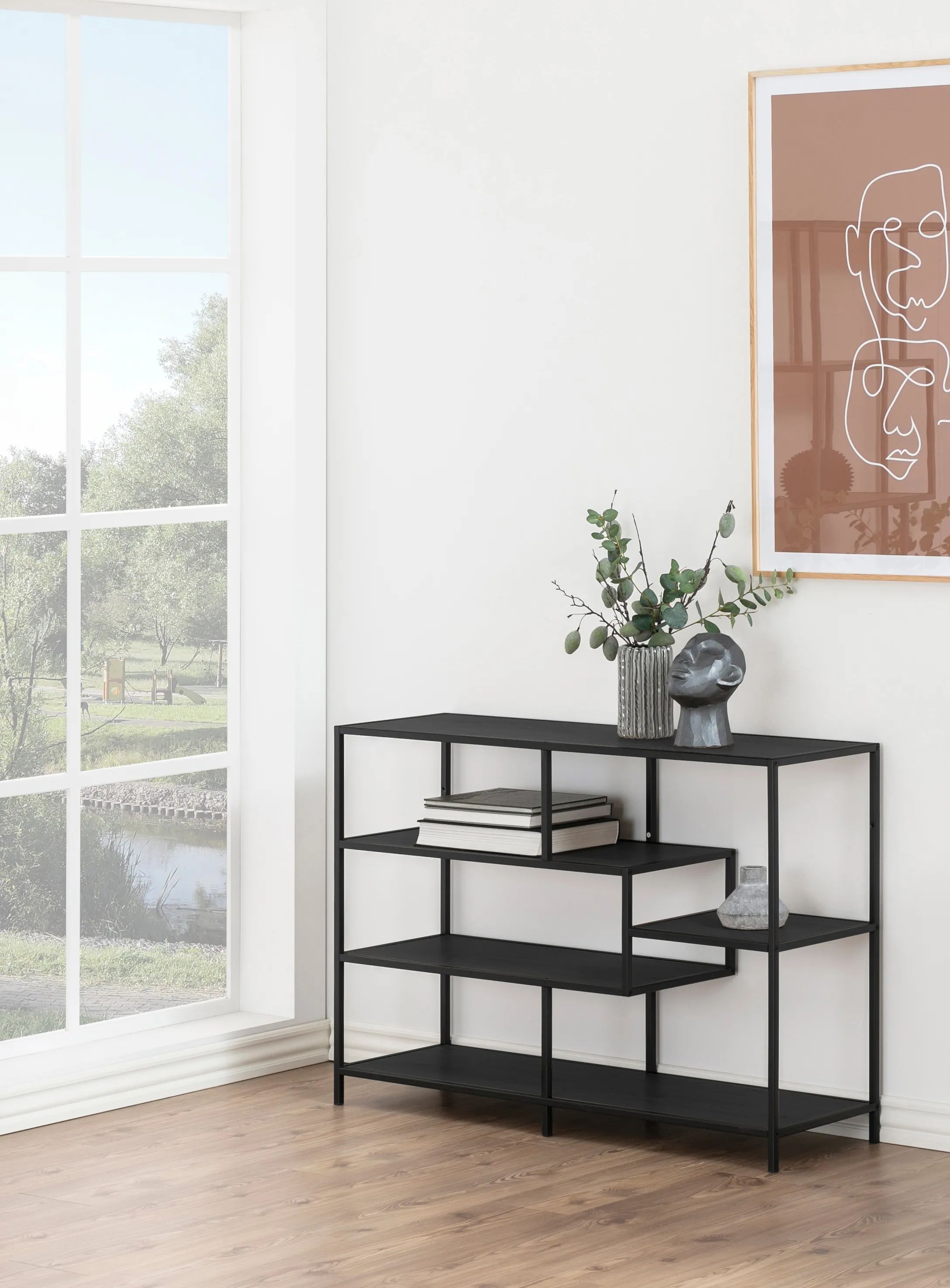 CASA Living Reoler og tilbehør Seaford Reol i Sort, 2