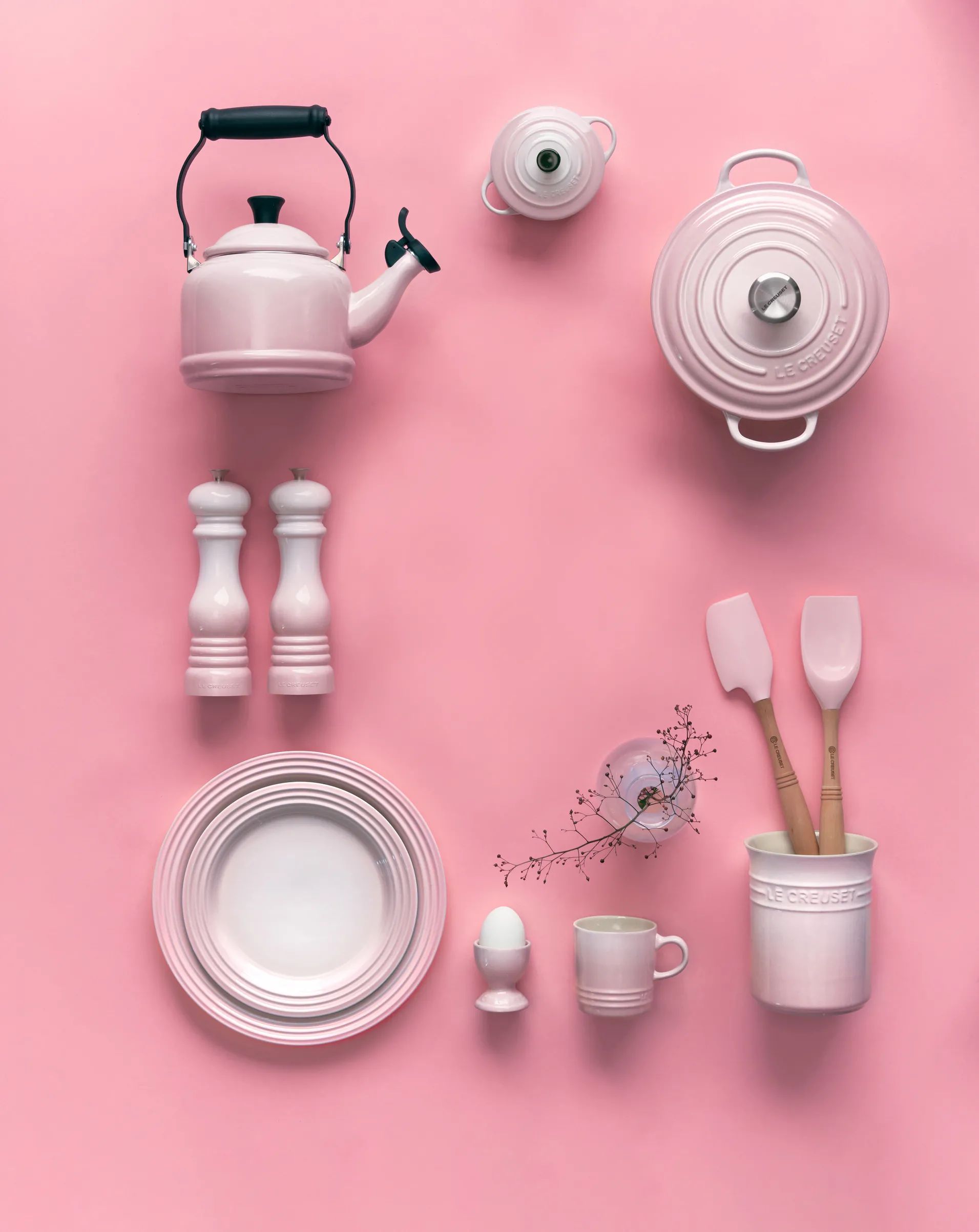 Le Creuset Krus og kopper med hank Krus i Shell Pink, 35 cl, 2