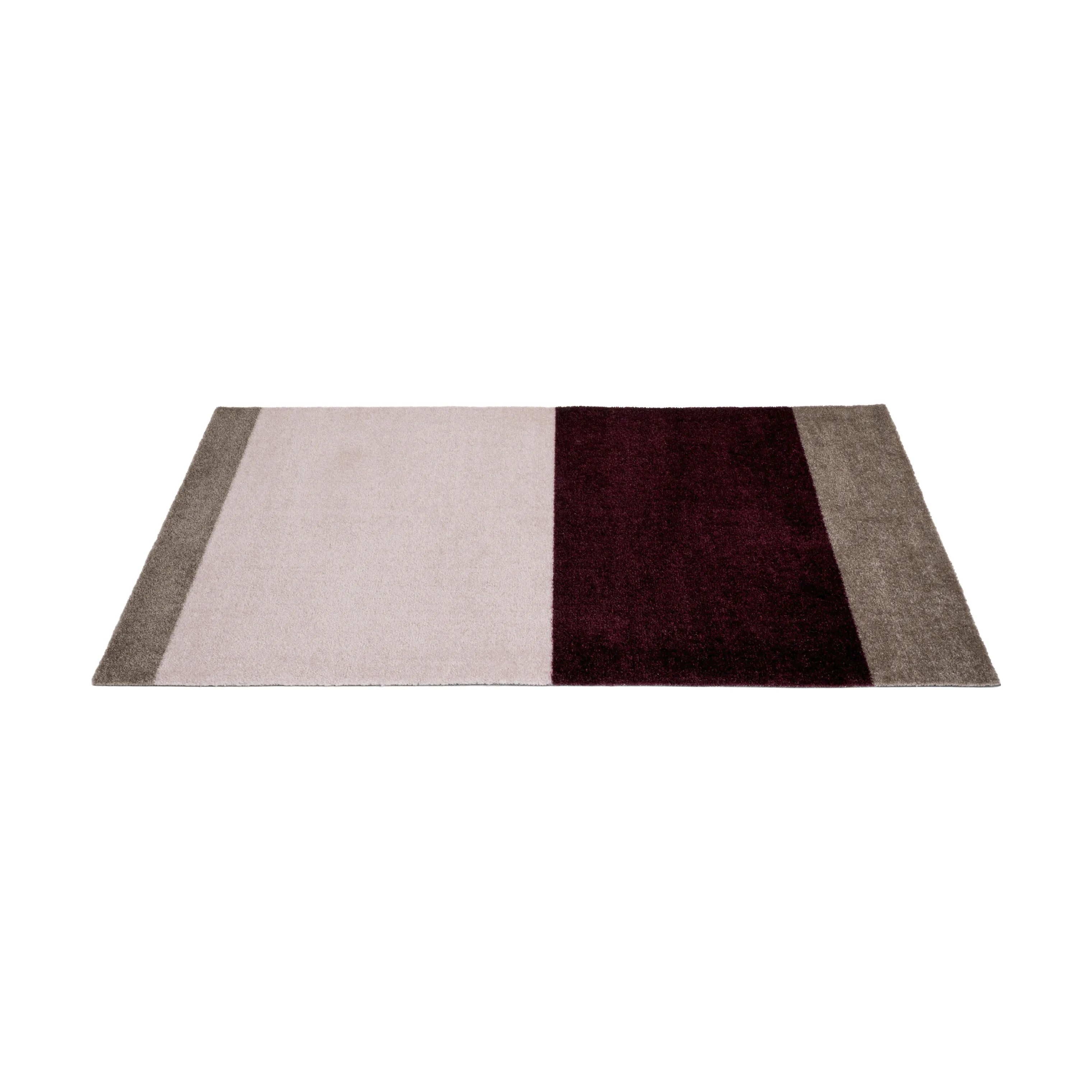 Tica Copenhagen Gulvtæpper Stripes Horisontal Gulvtæppe i Bordeaux/ Rosa/Sand, B67 x L120 cm, 4
