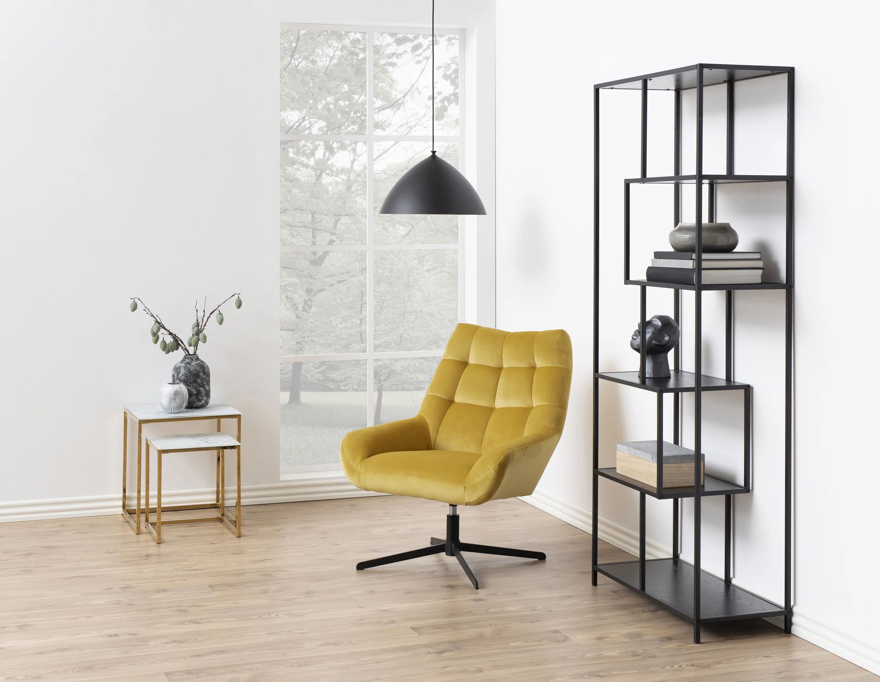 CASA Living Reoler og tilbehør Seaford Reol i Sort, 185 cm, 2