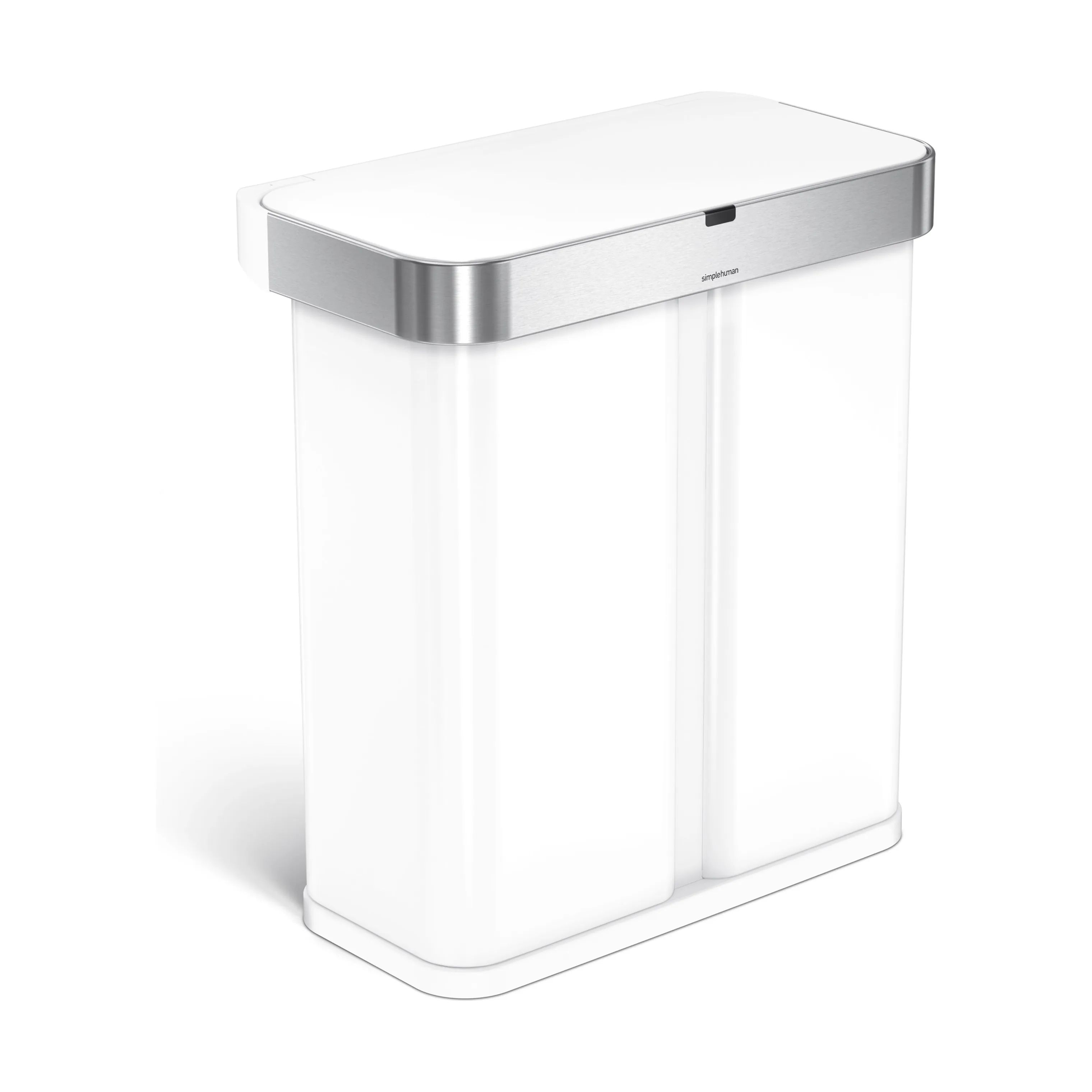 Simplehuman Spande uden pedal Dual Affaldspand i Hvid, 1