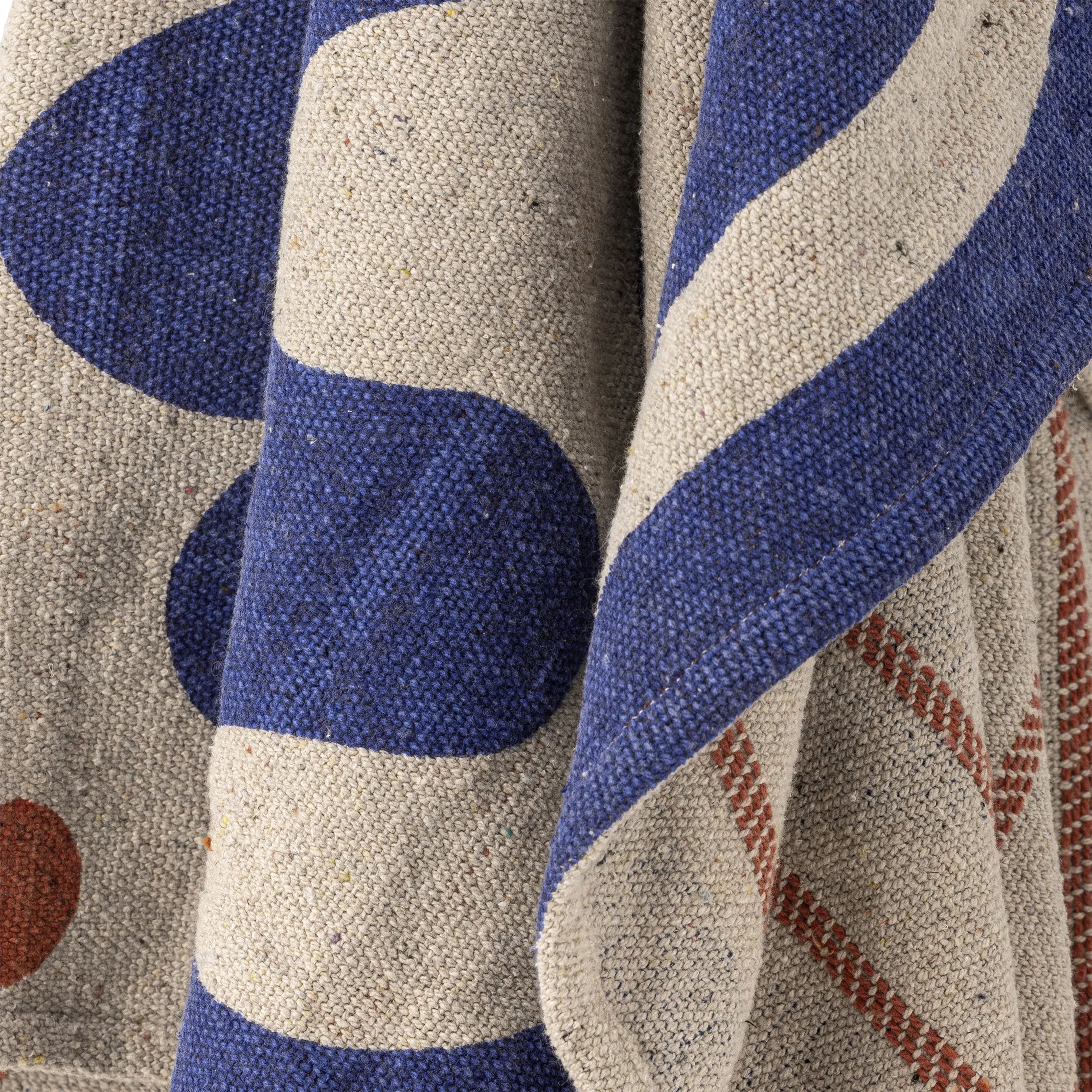 Bloomingville Plaider Eviaya Plaid i Blå, 2