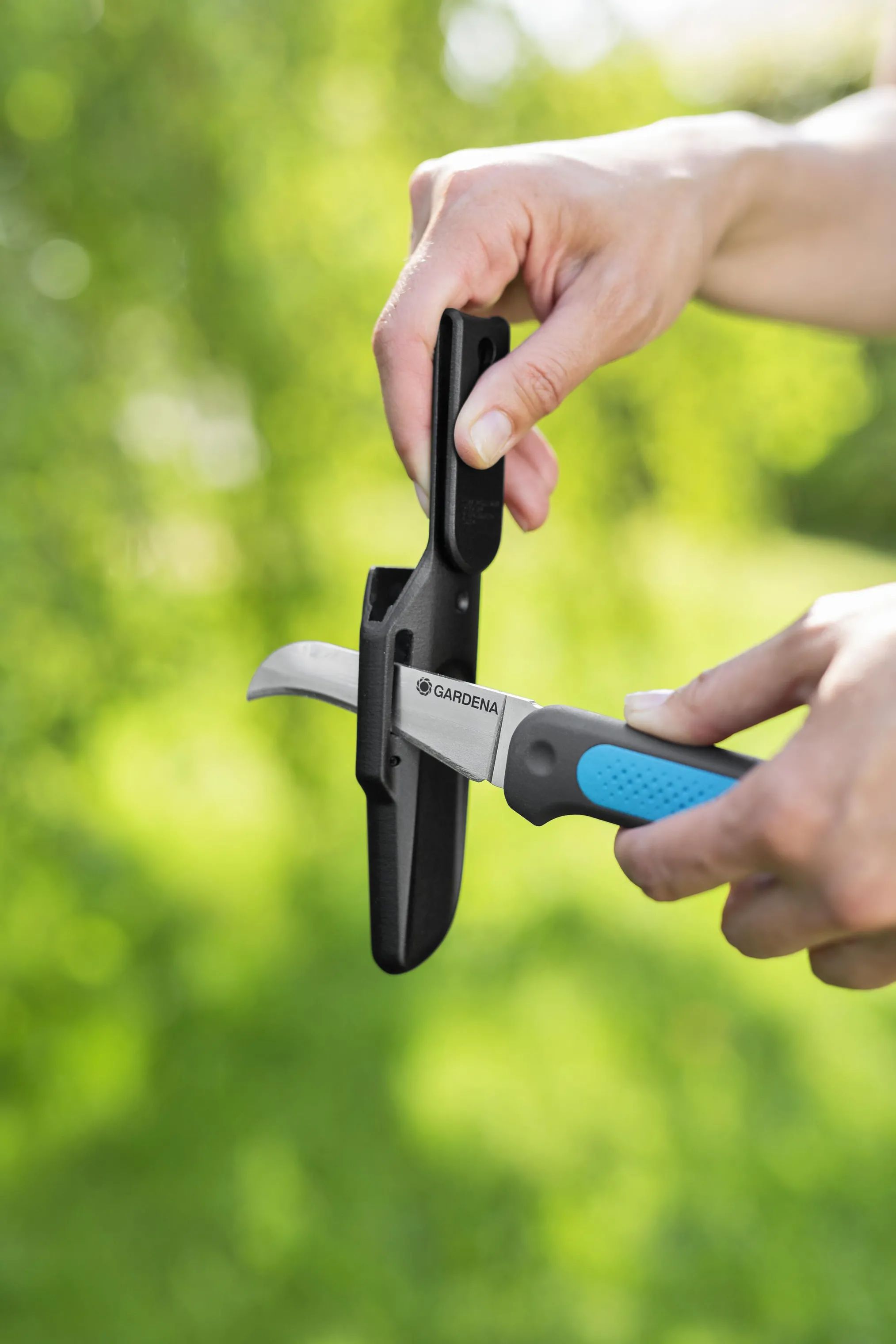 Gardena Urteknive VeggieCut Kniv i sort/turkis, 2