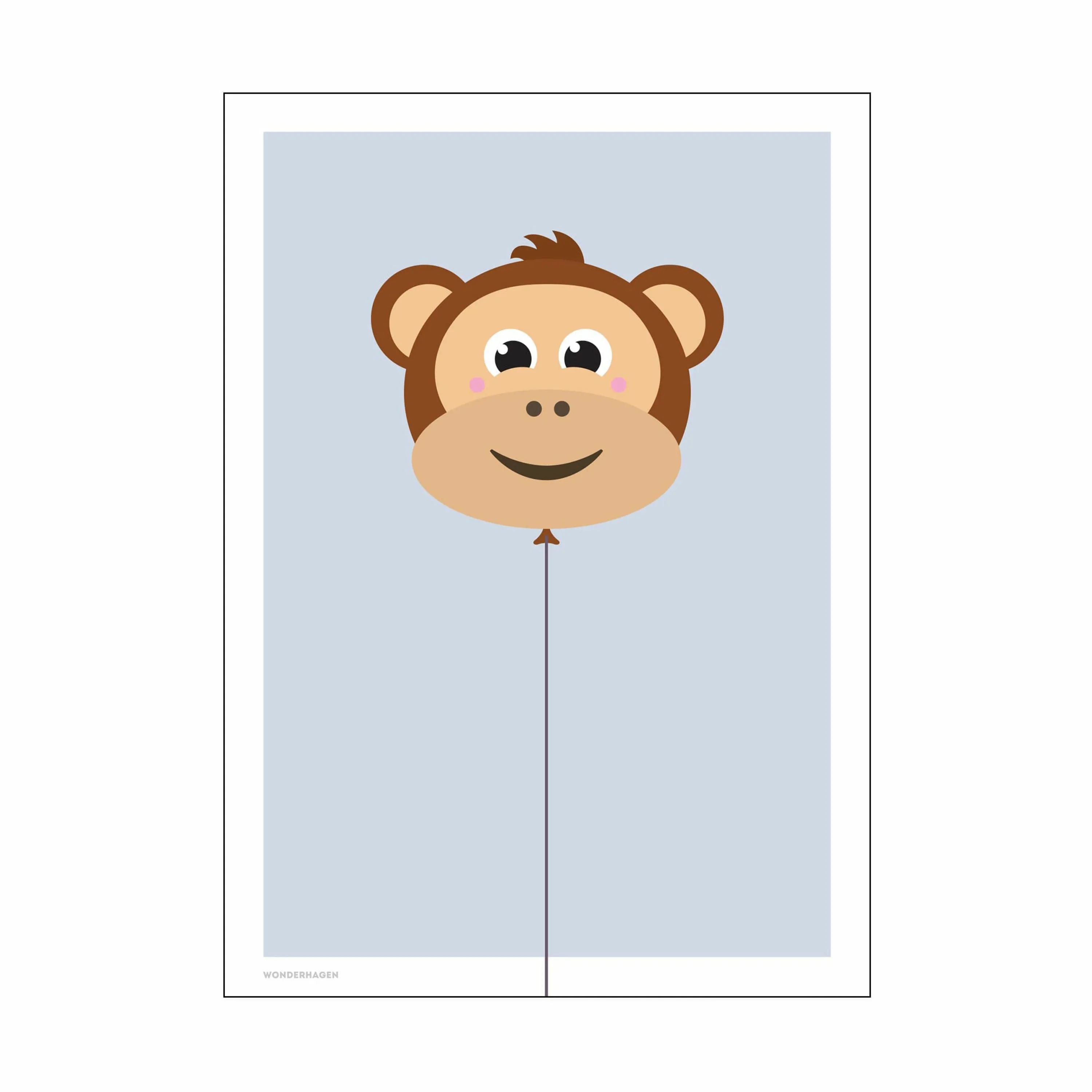 Poster&Frame Plakater Plakat - Balloon Monkey i B30 x L40 cm, 1