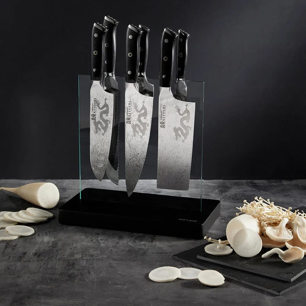 THE CUSTOM CHEF™ Knivblokke med knive Cuisine::pro®
KIYOSHI™ Cuisine::pro KIYOSHI™ Kiyo Knivblok - 7 dele i Sølvfarvet/sort, 2