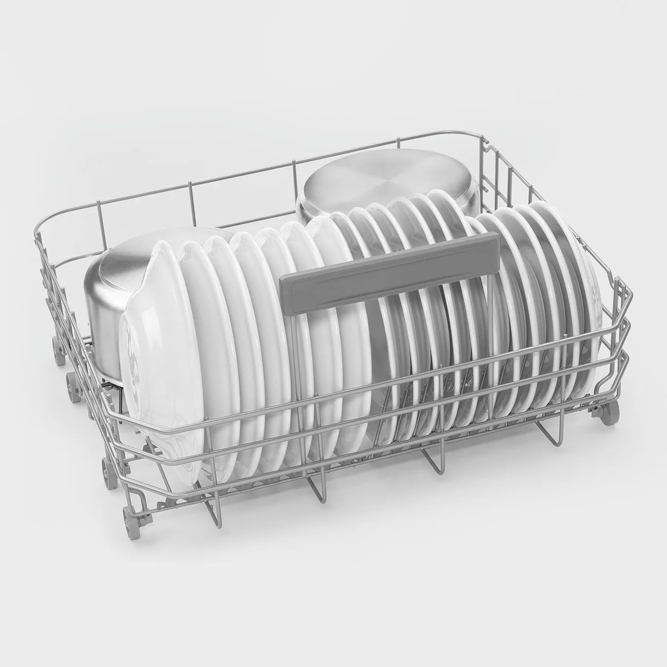 Smeg Opvaskemaskiner Univasal Universal Opvaskemaskine i Sølvfarvet, 3