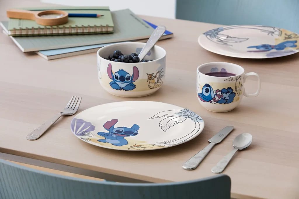 Villeroy & Boch Børnetallerkener Disney Stitch Børnespisesæt - 3 dele i 3 stk., 4