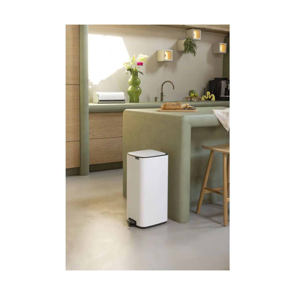Brabantia Pedalspande Bo Pedalspand i Hvid, 30 L, 4