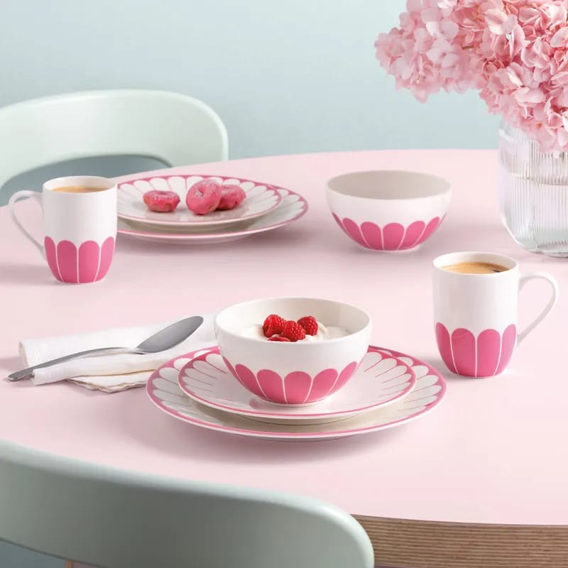Villeroy & Boch Skåle Fleur Cassis Skål i Hvid/pink udenpå, 3