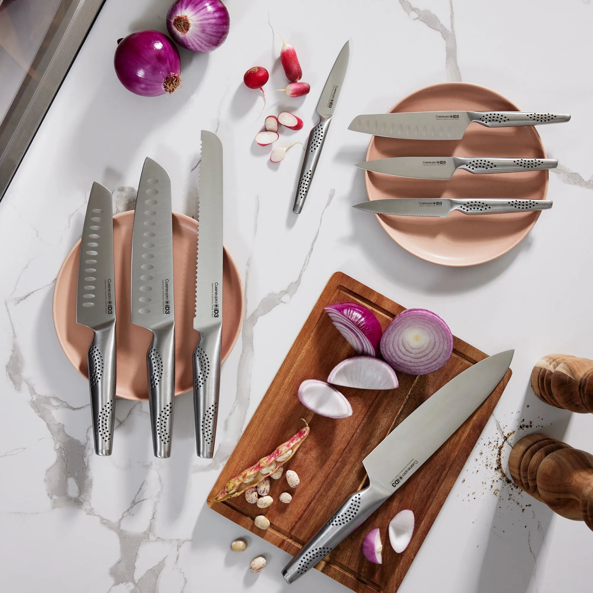 THE CUSTOM CHEF™ Knivblokke med knive Cuisine::pro®
iD3® Cuisine::pro iD3 Ryu Knivblok - 9 dele i Brun/klar, 3