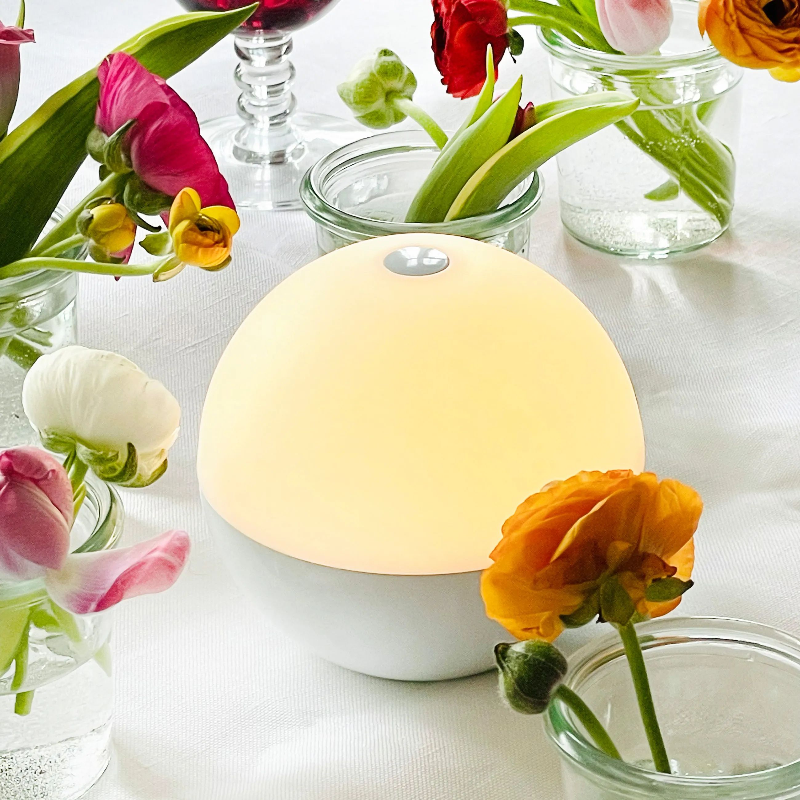 Dyberg Larsen LED-lamper Alba LED Bordlampe i Hvid, 8
