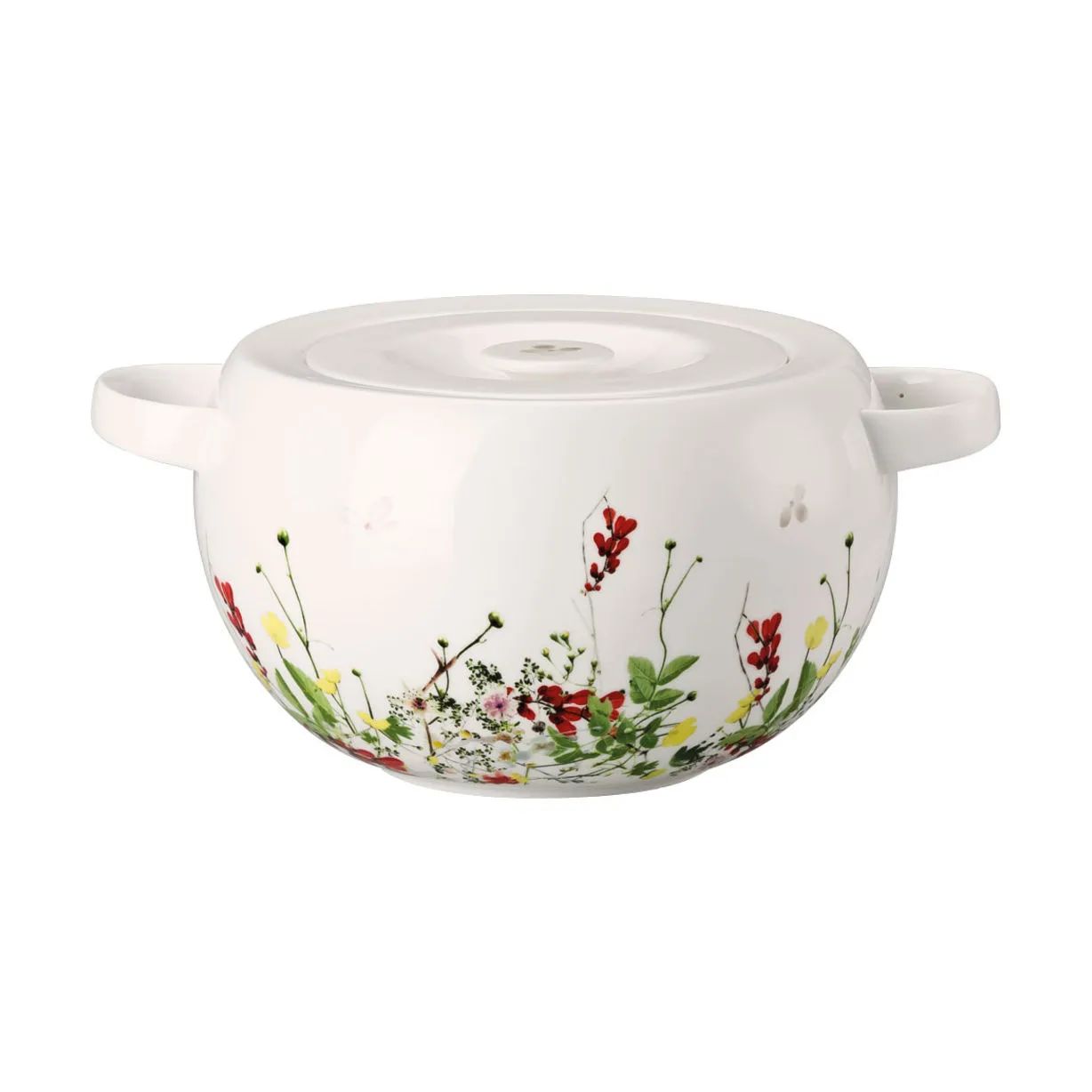 Rosenthal Salatskåle Brillance Fleurs Sauvages Salatskål m. låg i Hvid / Multifarvet, 1