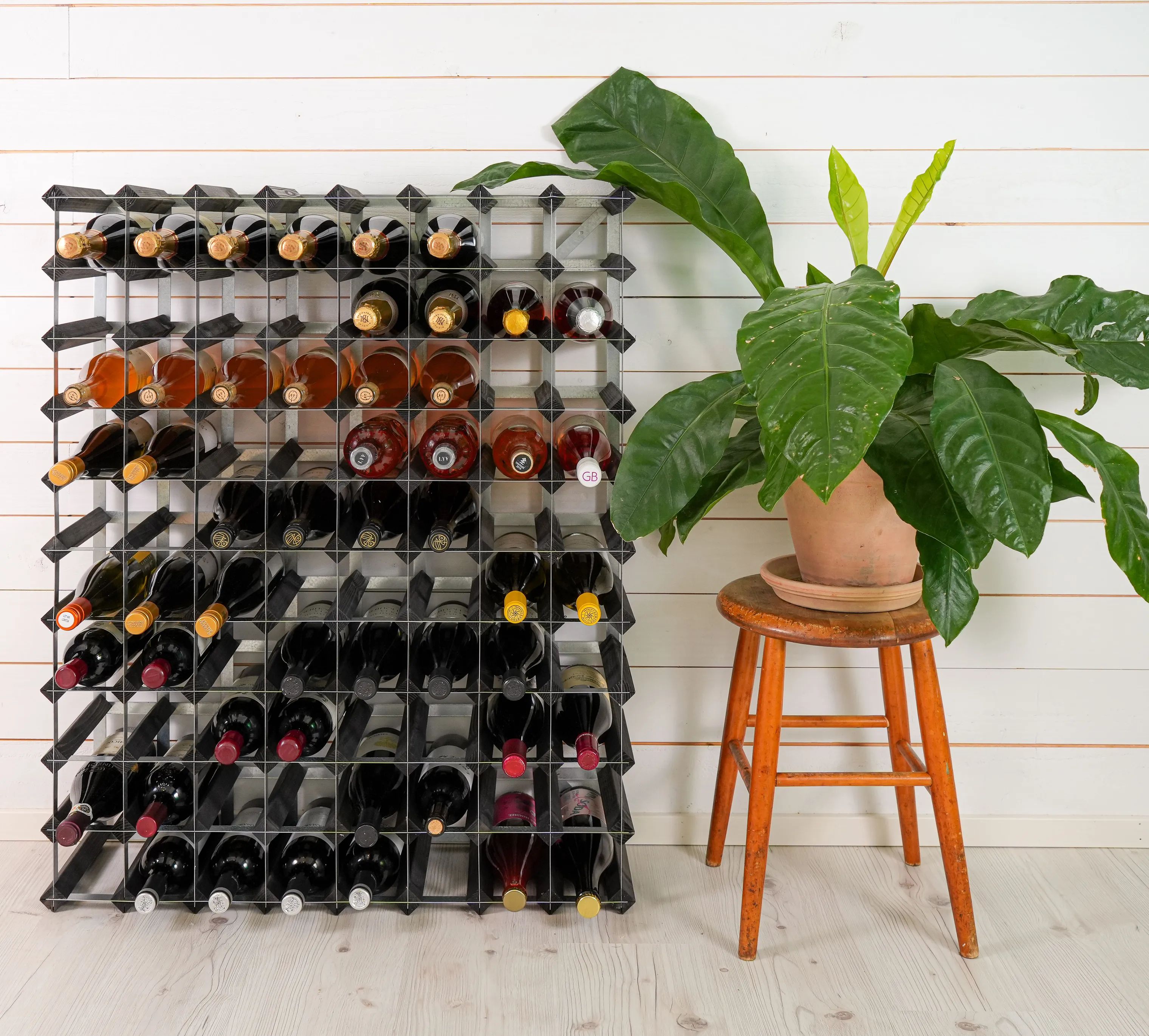 Traditional Wine Racks Vinreoler Vinreol i Sort ask, 90 flasker, 3