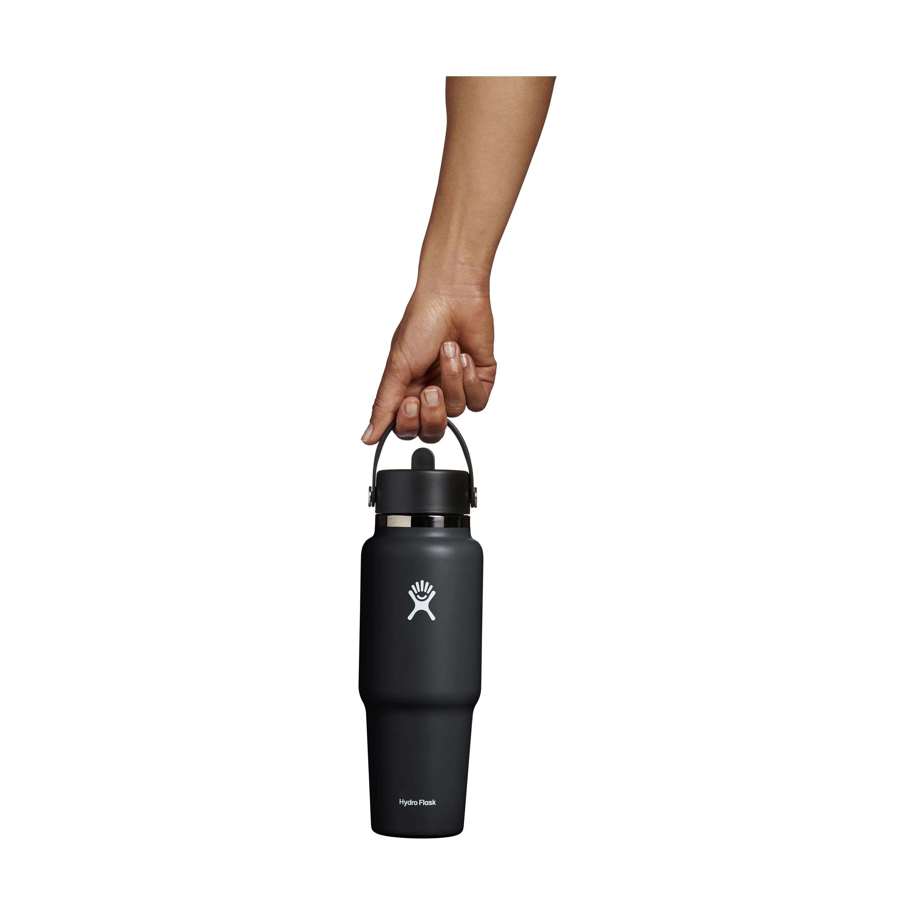 Hydro Flask Termoflasker Wide Flex Straw Termodrikkedunk i Sort / Stål / Hvid, 3
