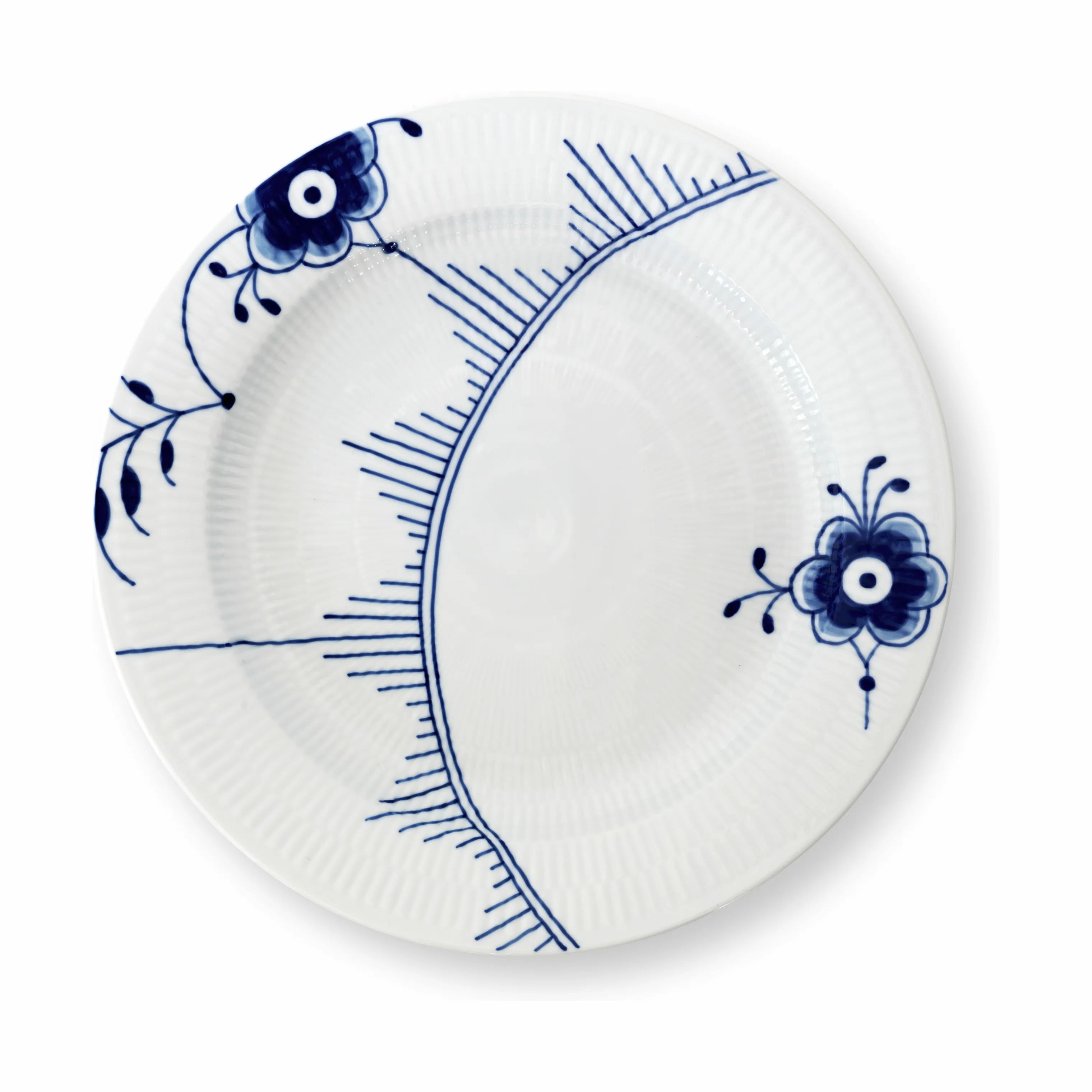 Royal Copenhagen Serveringsfade Blå Mega Riflet Fad i 35 cm, 4