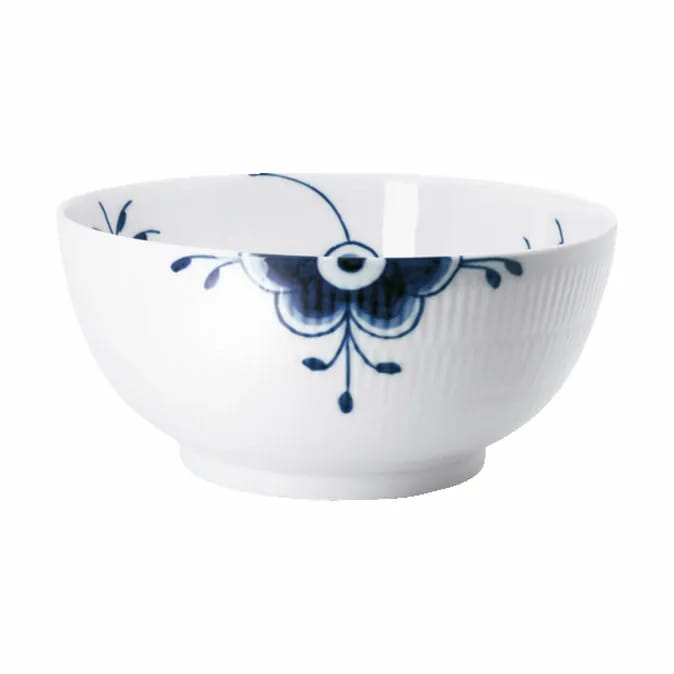 Royal Copenhagen Serveringsskåle Blå Mega Riflet Skål i 24 cm, 1