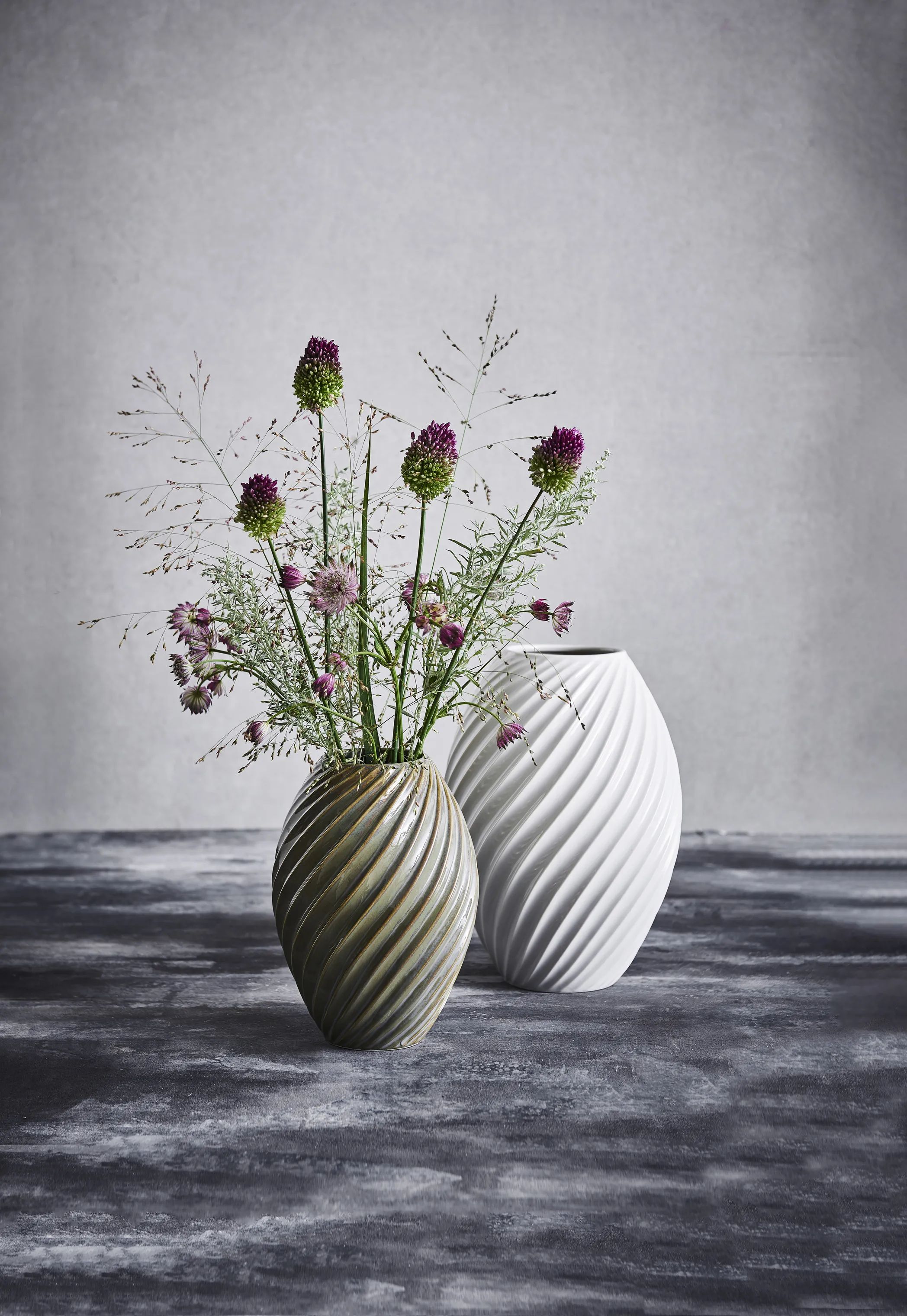 Morsø Vaser River Vase i Gråblå, 21 cm, 2