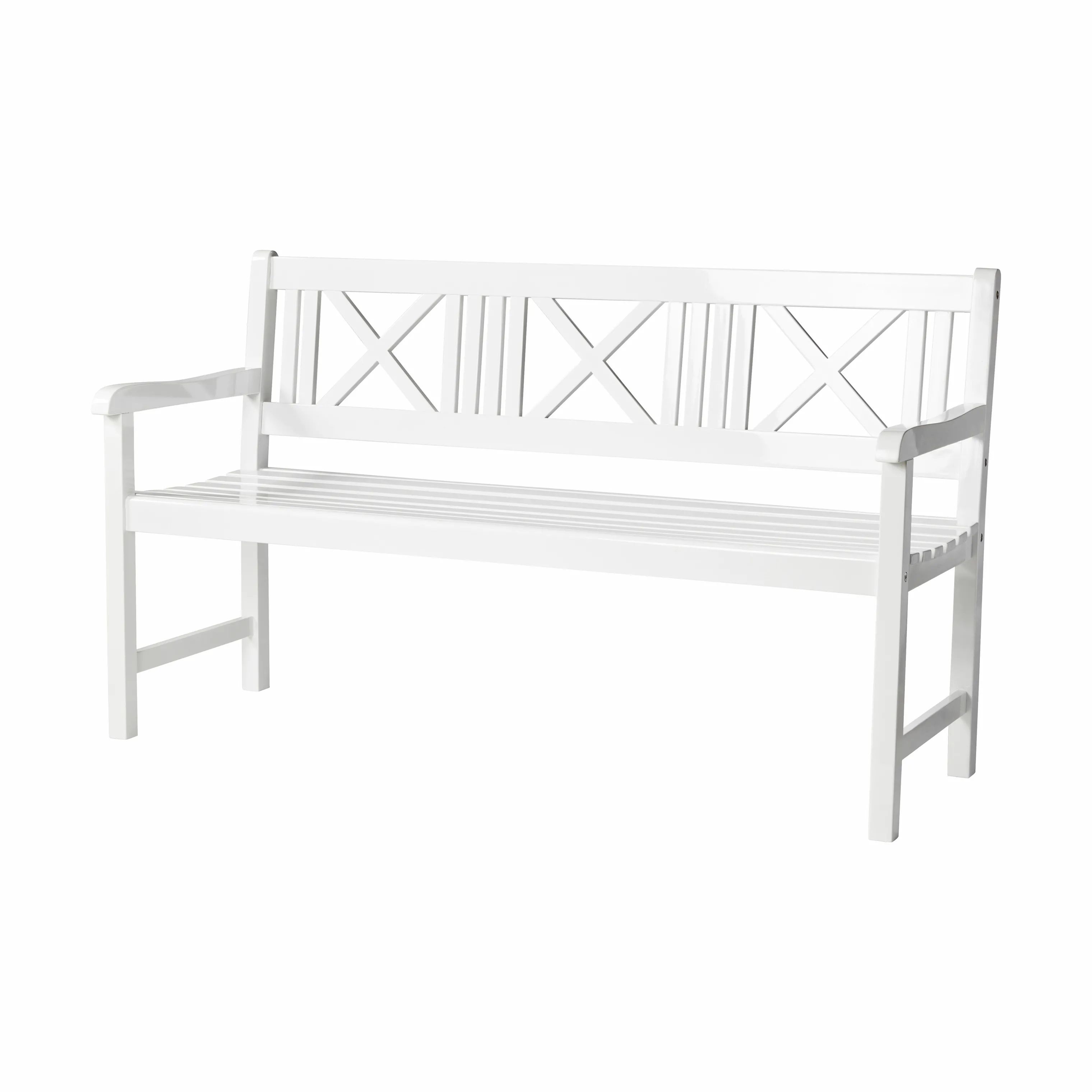 cinas Havebænke Rosenborg Havebænk i Hvid, B150 x L58 cm, 2