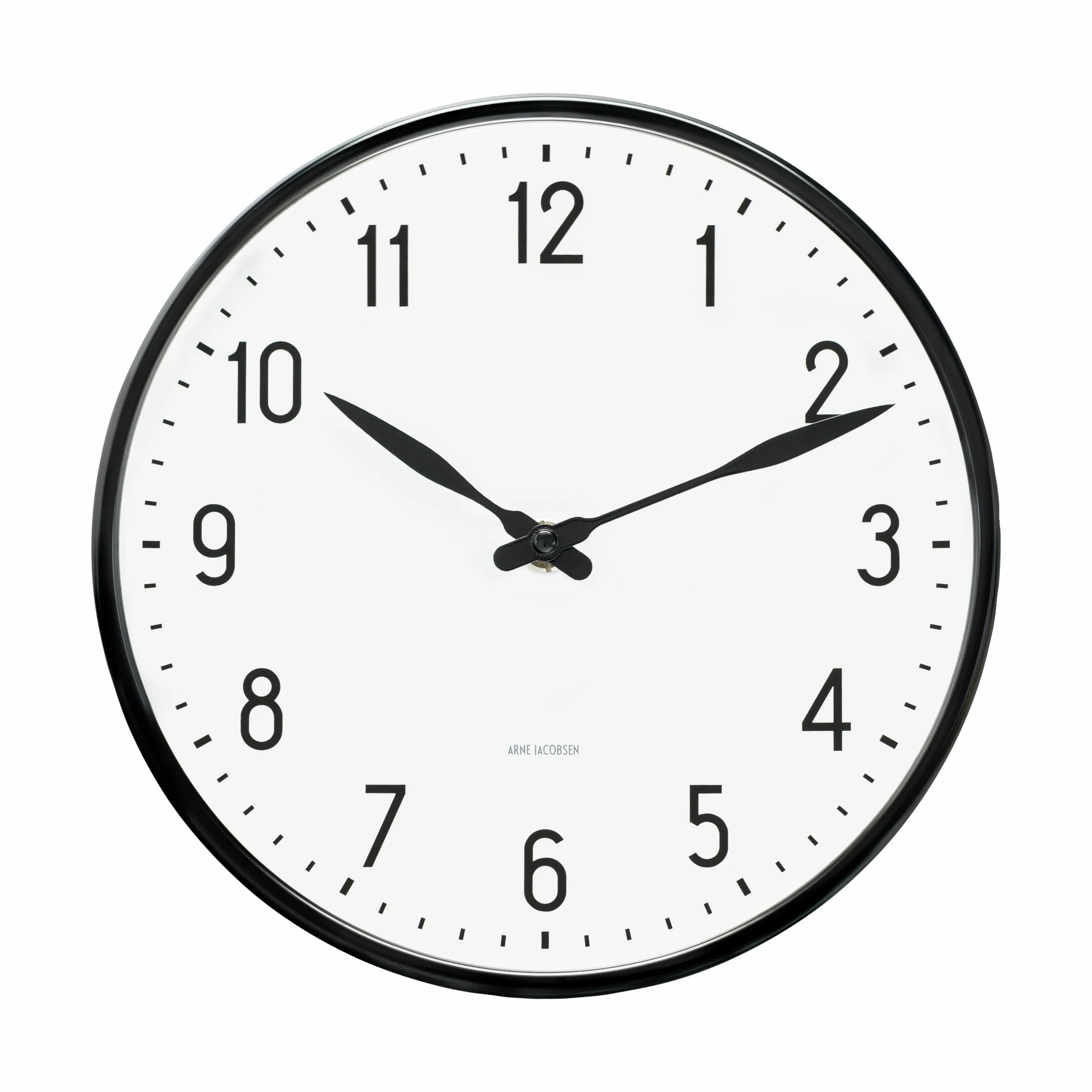 Arne Jacobsen Vægure Station Vægur i Sort/Hvid, 21 cm, 1
