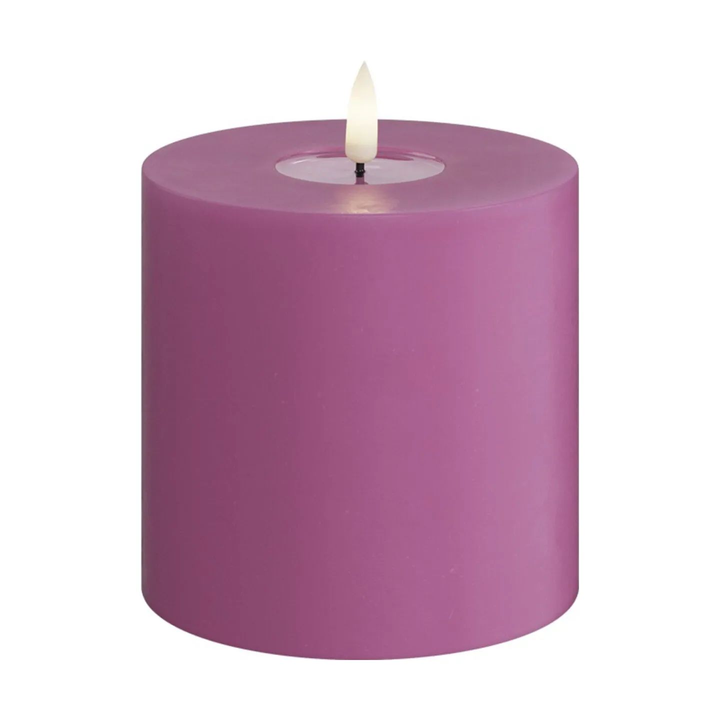 Deluxe Homeart LED-lys Real Flame LED Bloklys i Magenta , 10 cm, 1