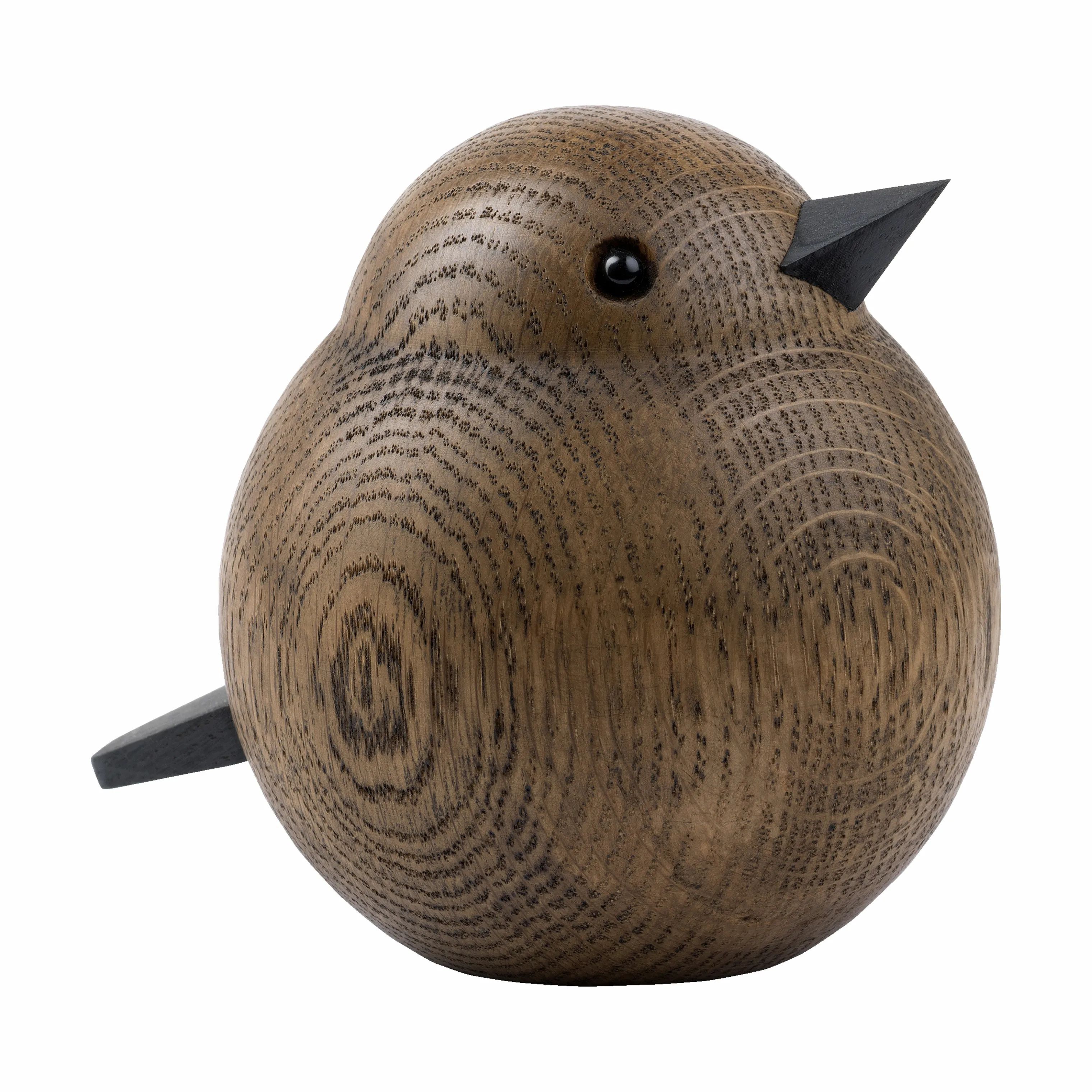 Novoform Dyrefigurer Figur - Spurvefar i Røgbejdset, 10 cm, 1
