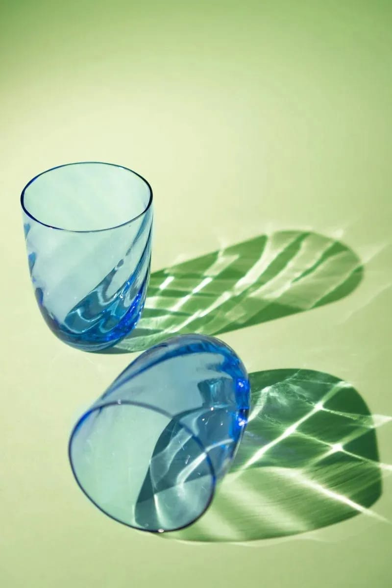 Anna von Lipa Vandglas Swirl Vandglas i Light blue, 4