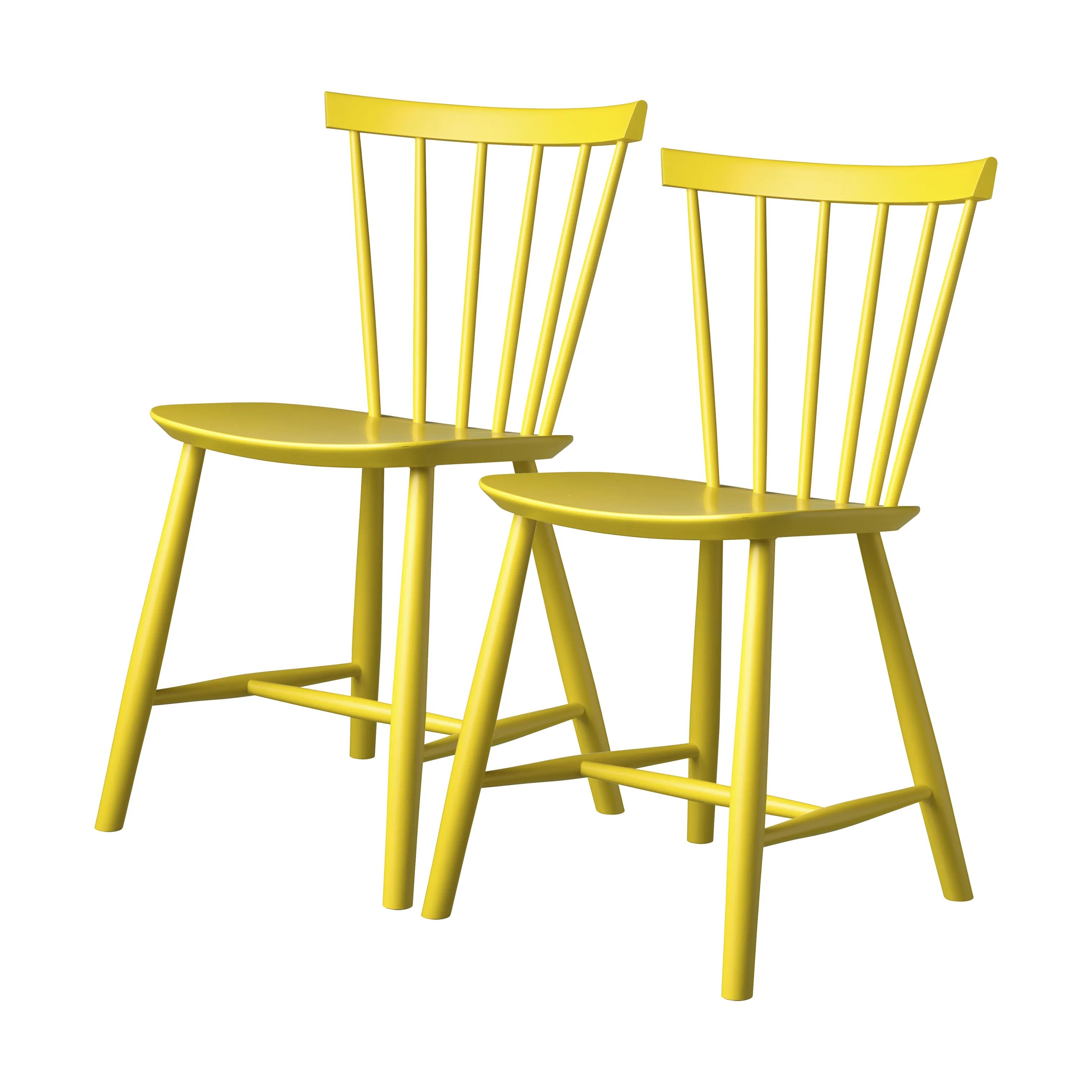 FDB Møbler Spisebordsstole J46 Spisebordsstol - 2 stk. i Yellow (NCS S 1060-Y10R), 1