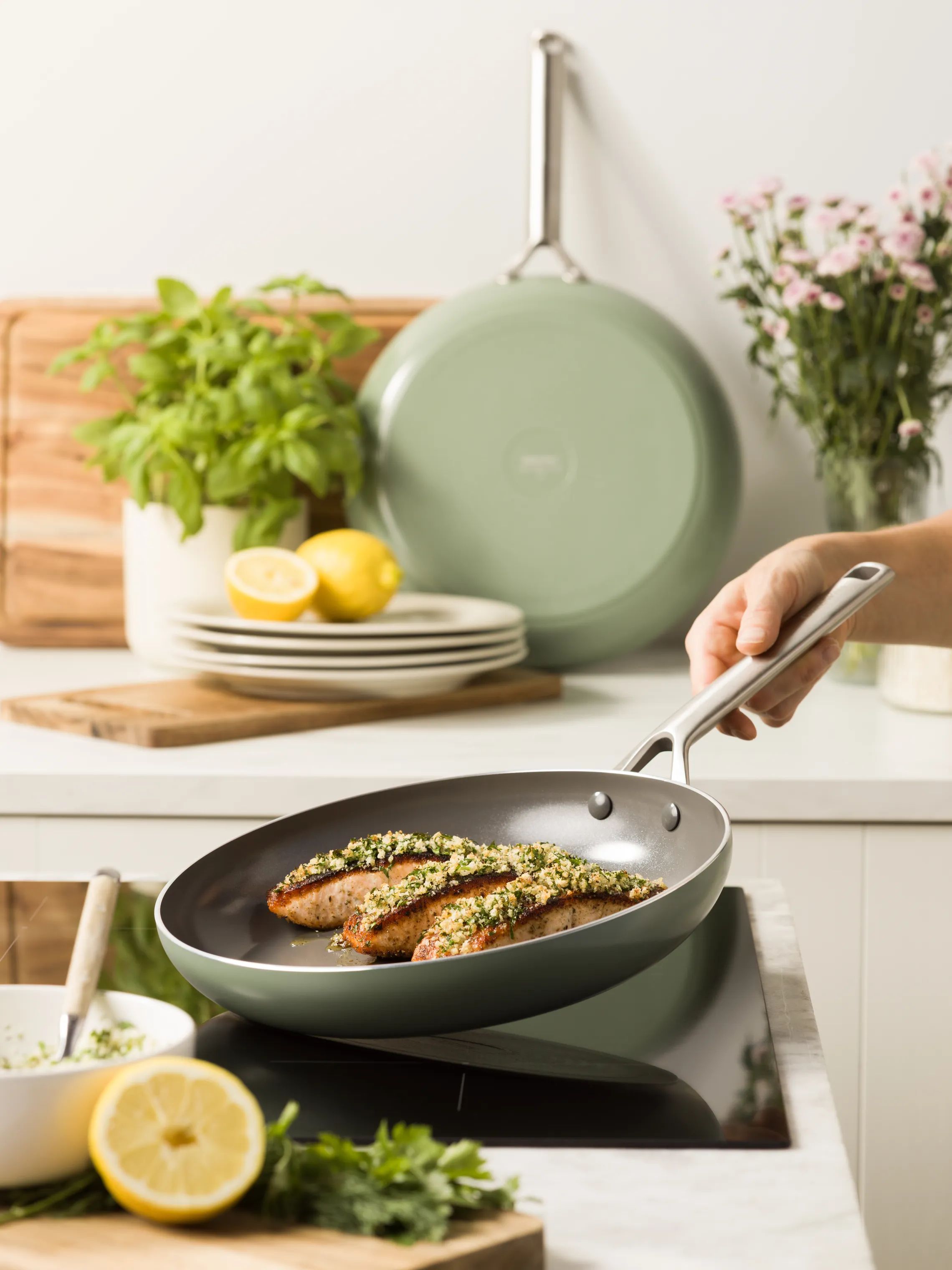 Greenpan Stegepander Royal Stegepande i GRØN, 30 cm, 2