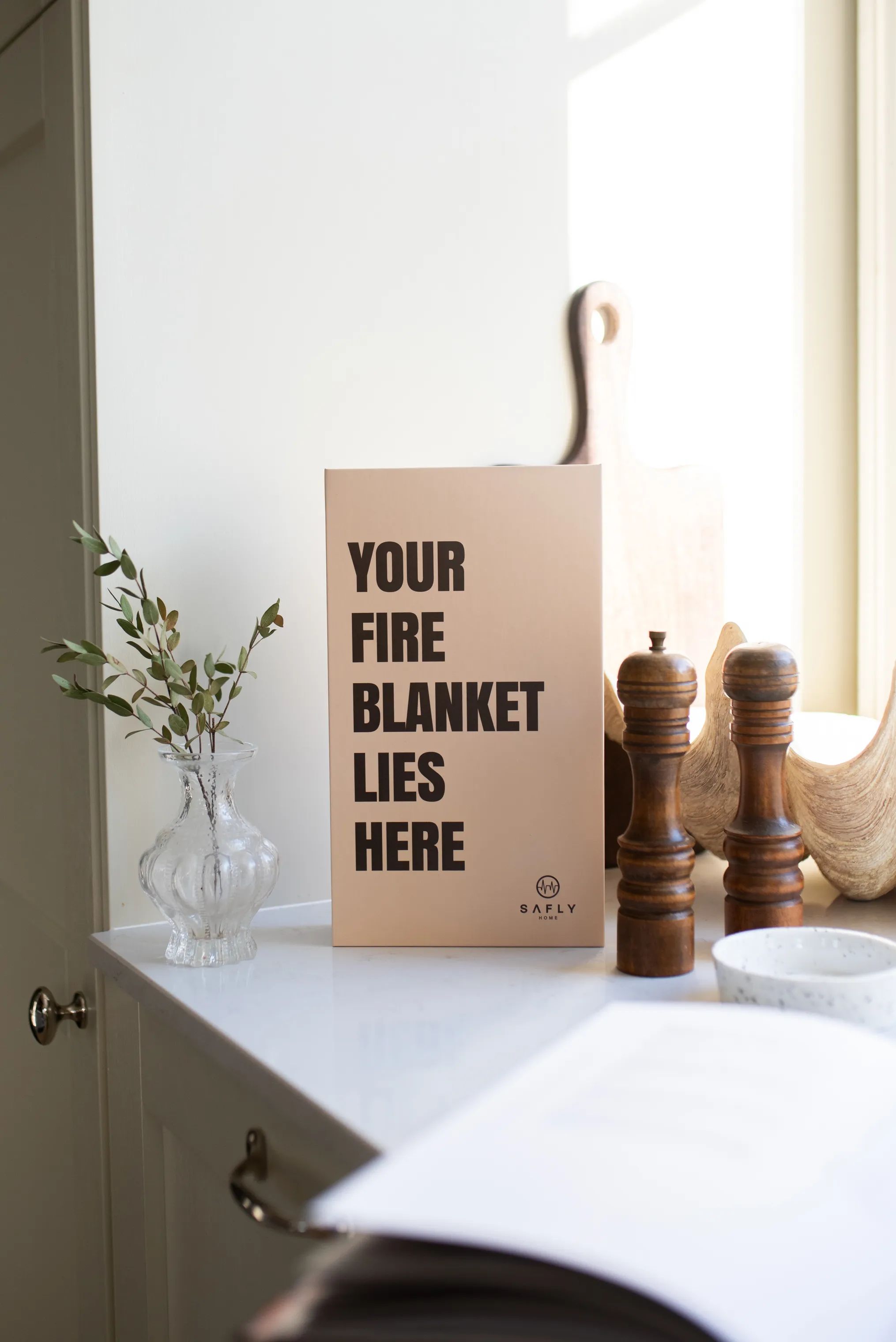 Safly Rengøringsmidler Home Brandtæppe i Beige, 2