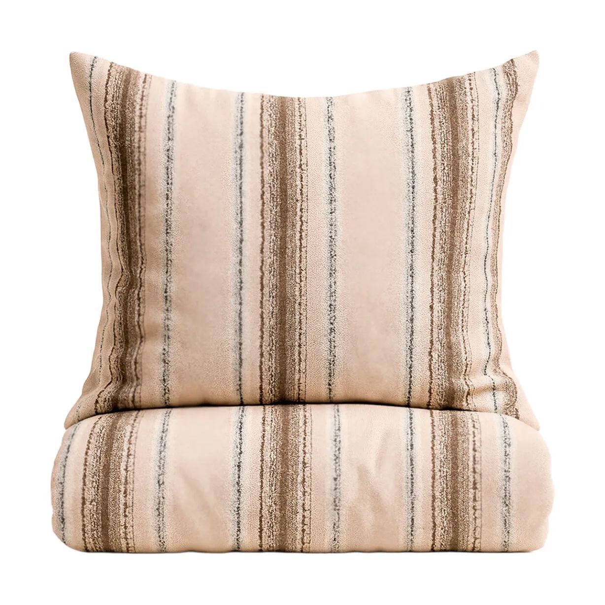 omhu x Mads Barfod Sengetøj Steamline Streamline Sengetøj i Latte, B140 x L200 cm, 1