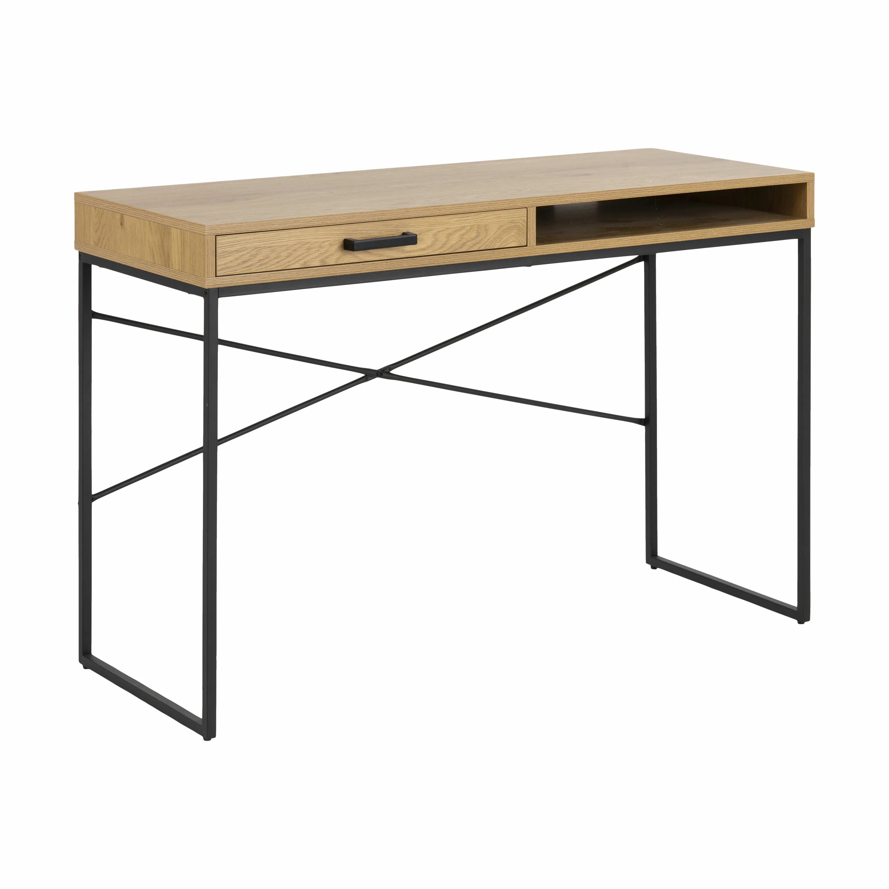 CASA Living Skriveborde Seaford Skrivebord i vild eg/mat sort, 9