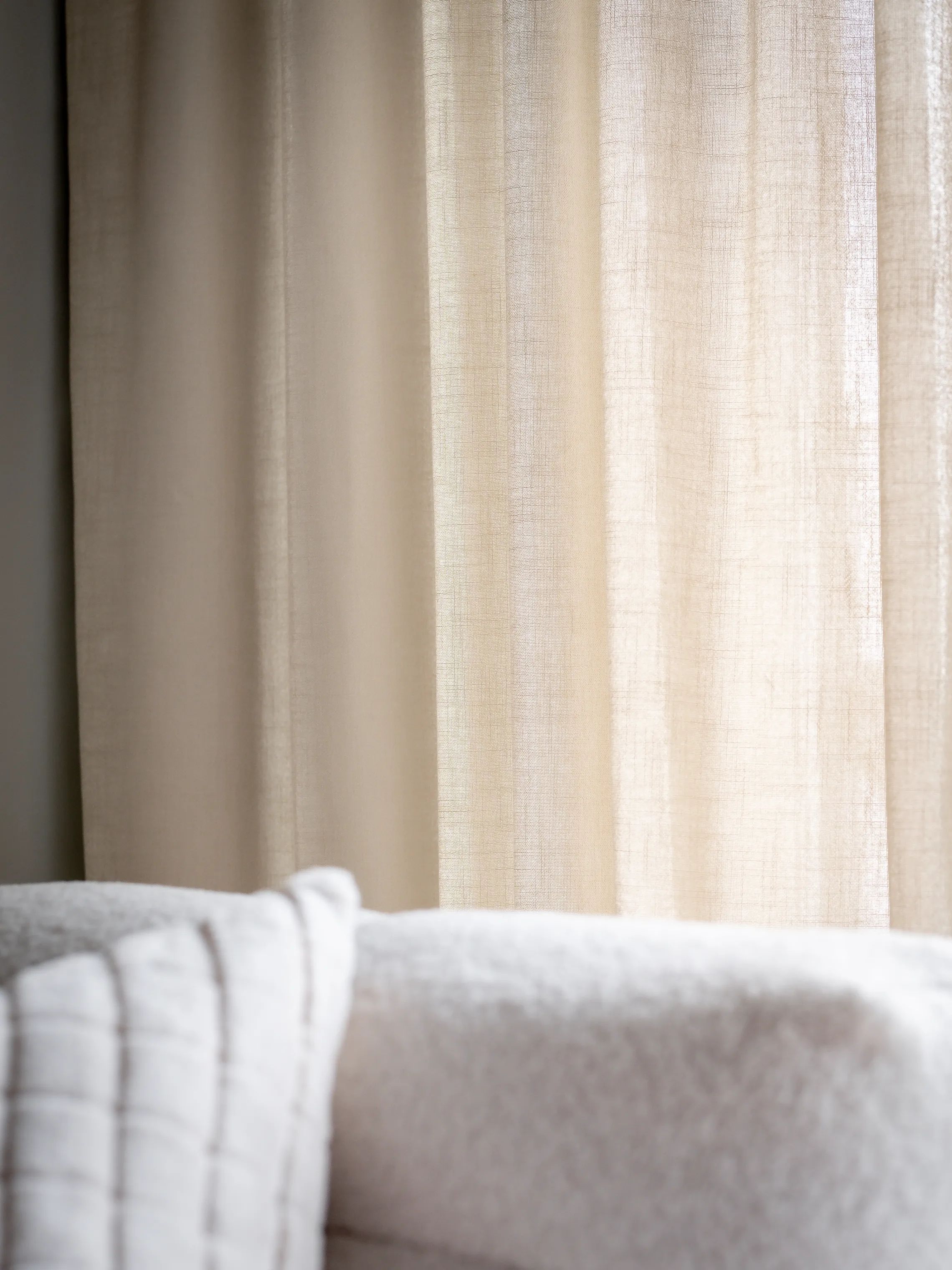 Svanefors Gardiner og gardinstænger Cecil Gardin - 2 stk. i Beige, H260 x B145 cm, 4