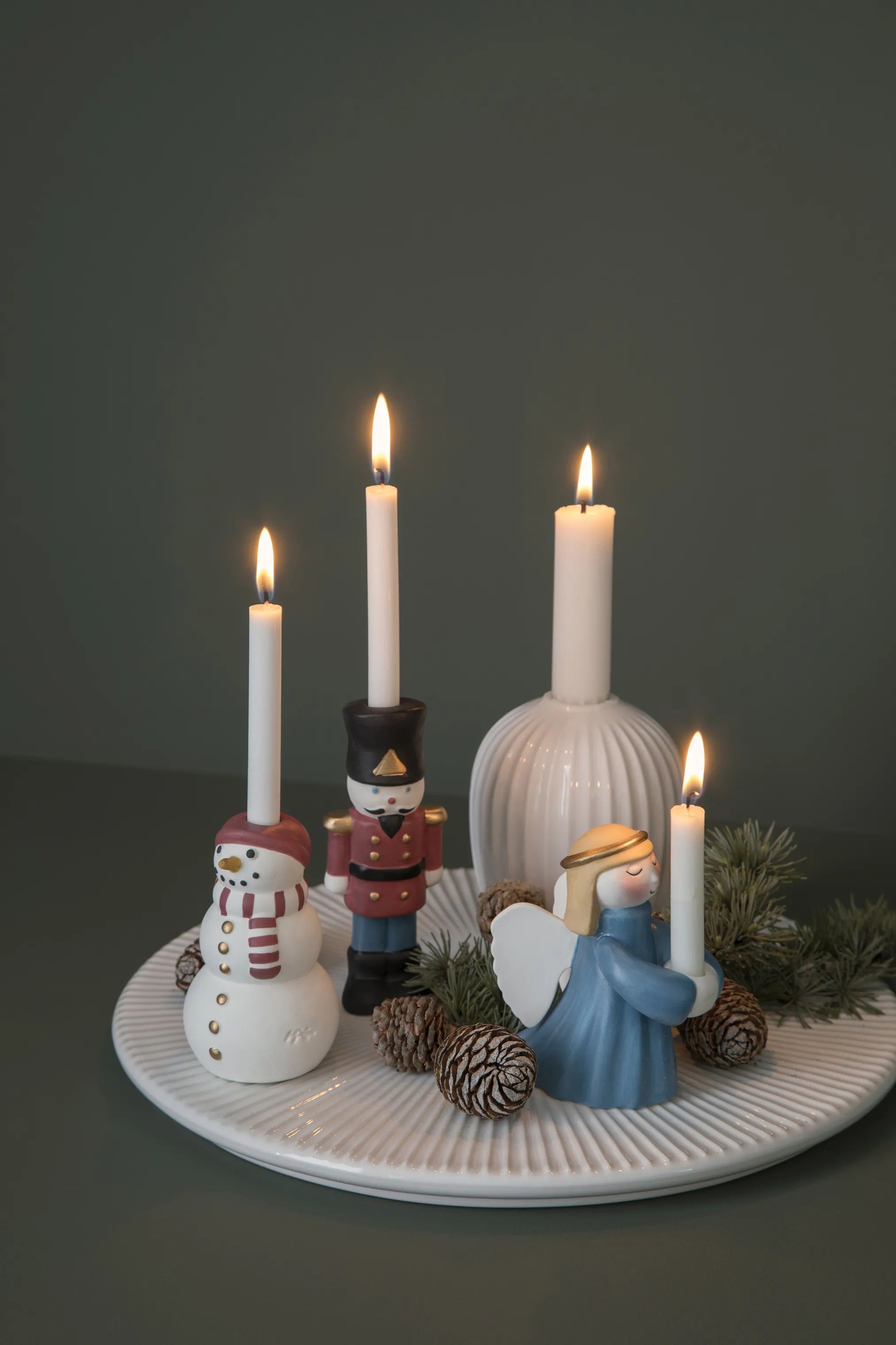 Kähler Julefigurer Christmas Tinsoldat i Rød/Blå/Hvid, 12,5 cm, 2