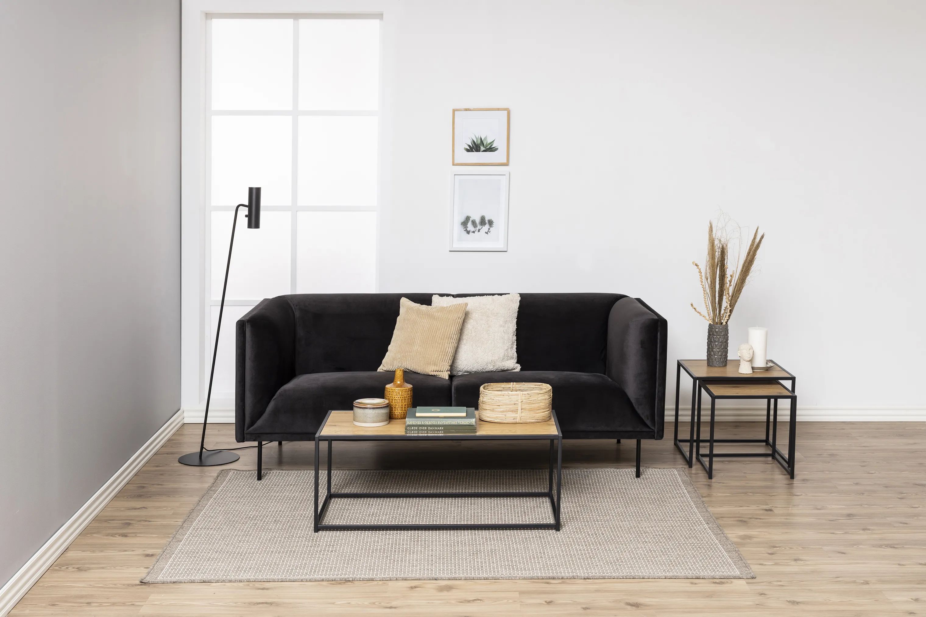 CASA Living Sideborde Seaford Indskudsbord i vild eg/mat sort, 2