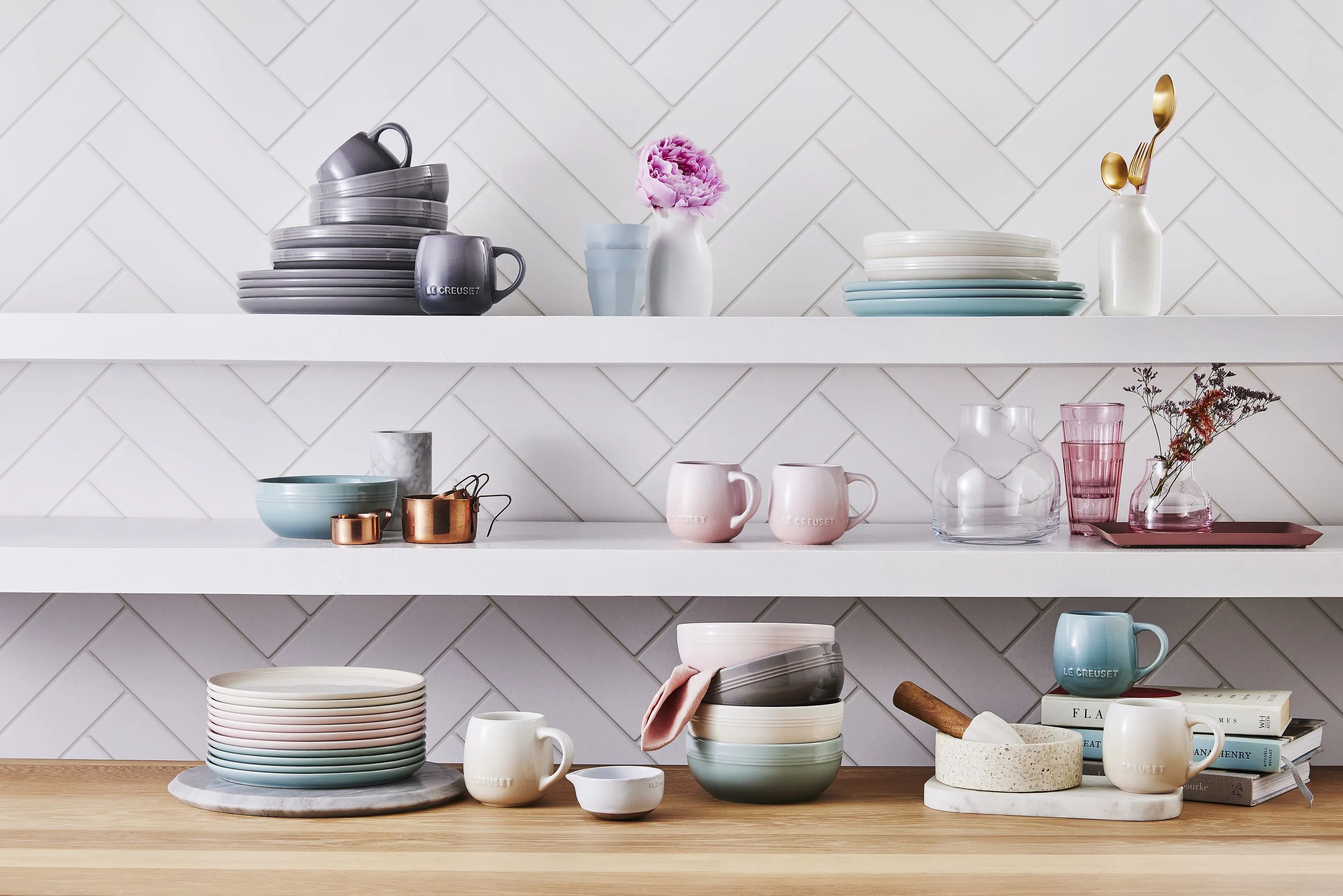 Le Creuset Middagstallerkener Coupe Collection Coupe Middagstallerken i Sea salt, 27 cm, 2
