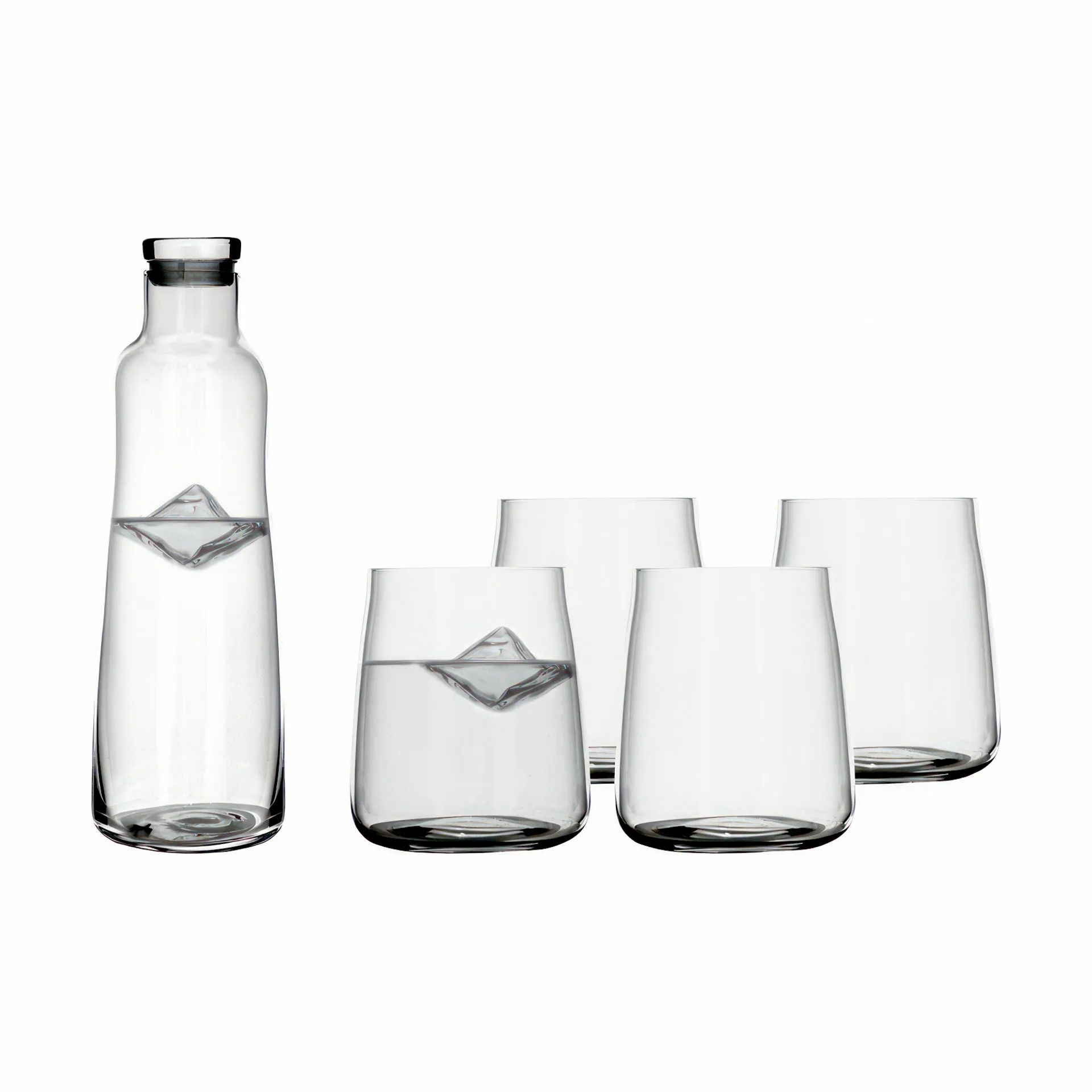 Lyngby Glas Serveringskander Zero Kandesæt - 5 dele i Klar, 1
