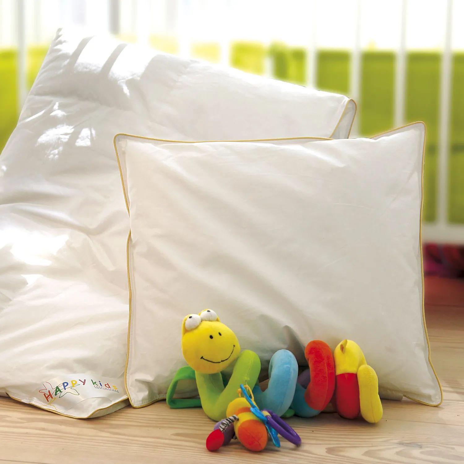 Quilts of Denmark Hovedpuder Happy Kids Babypude i Hvid, 2