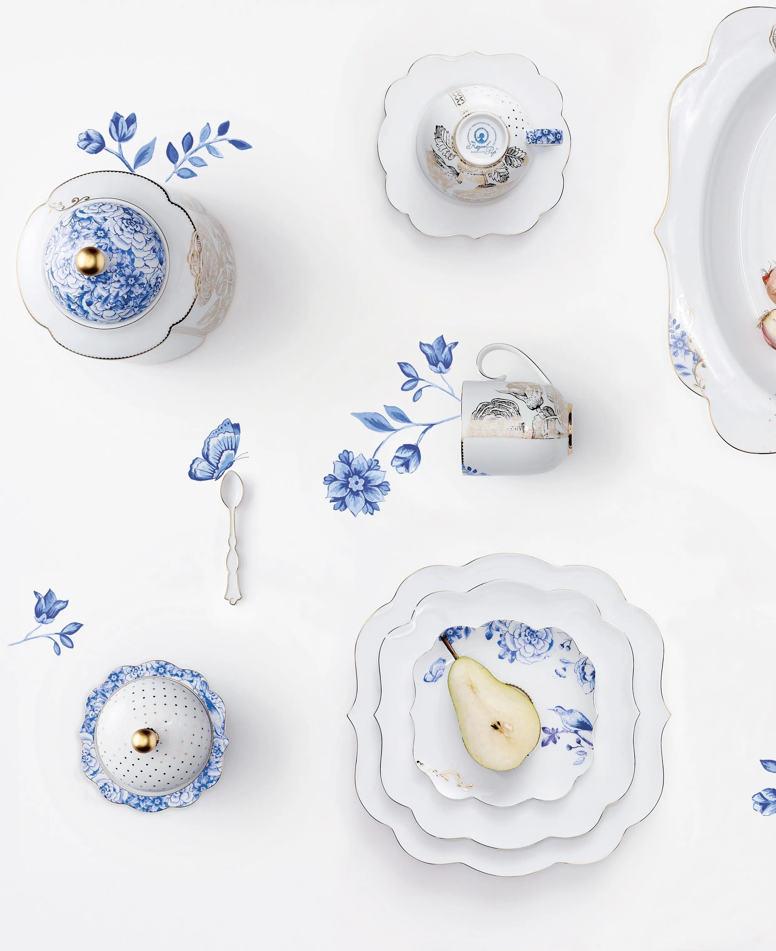 PIP Studio Krus og kopper med hank Royal Winter White Royal White Kop i white, 2