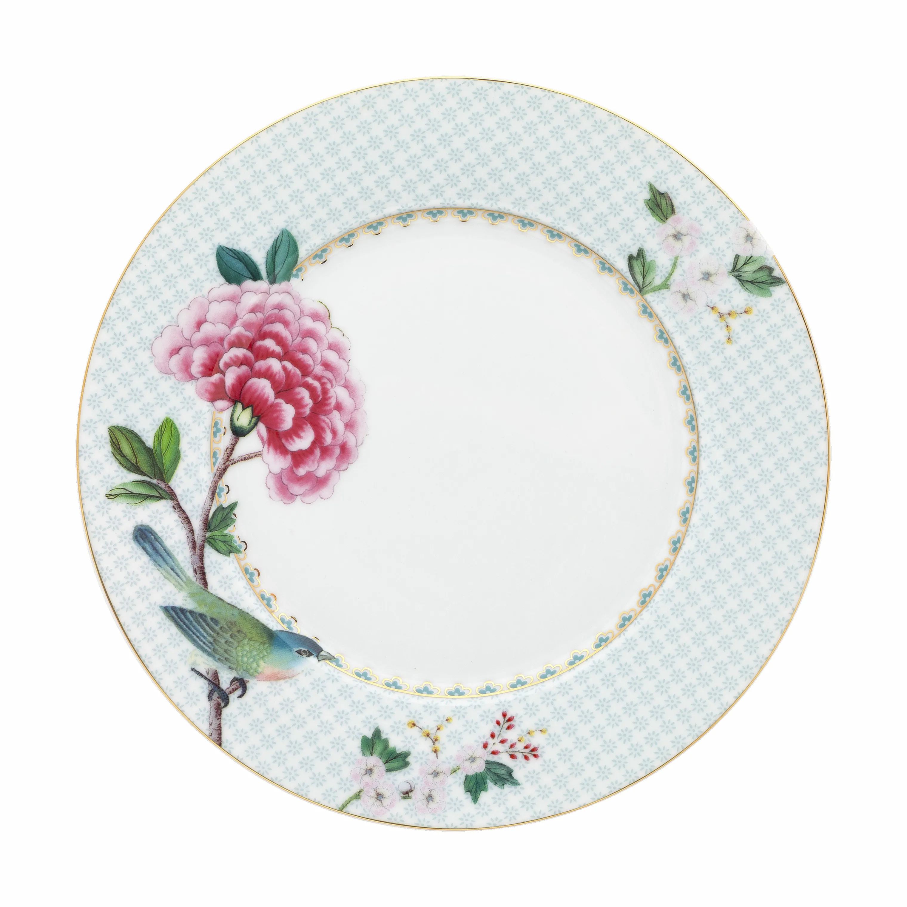 PIP Studio Frokosttallerkener Blushing Birds Blushing Bird Tallerken i Hvid, 21 cm, 1