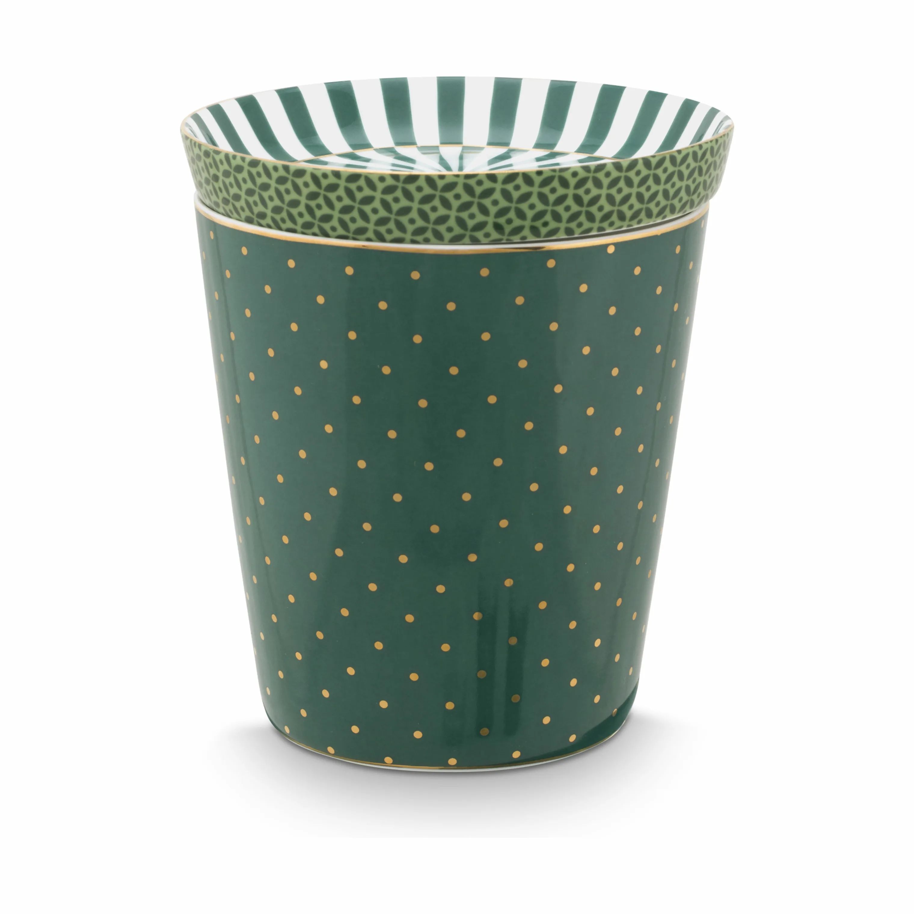 PIP Studio Krus og kopper uden hank Dot delight Royal Krus m. skål - 2 dele i Dots & Tea Tip Grøn, 1