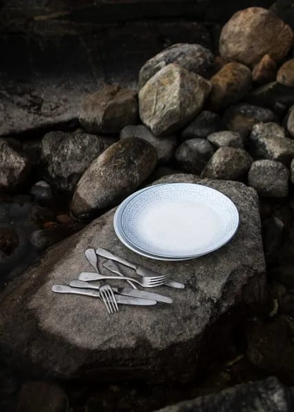 Wik & Walsøe Asietter Osean Hav Frokosttallerken i Blå/hvid, 20 cm, 2
