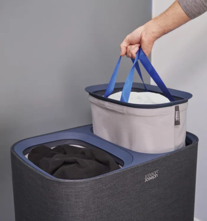 Joseph Joseph Vasketøjskurve Tota II Tota Vasketøjskurv i Navy blue, 90 L, 3