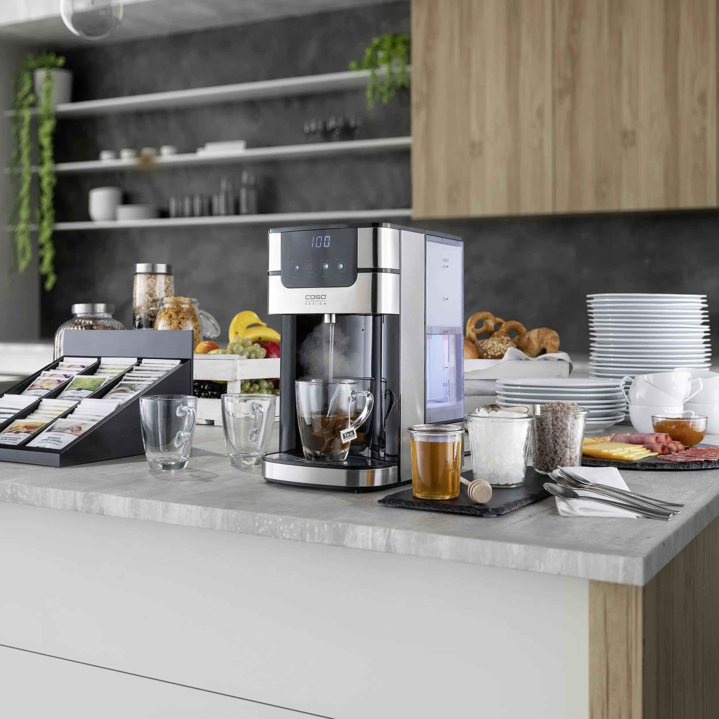 Caso Elkedler PerfectCup 1000 Pro Varmtvandsdispenser i Stål, 2