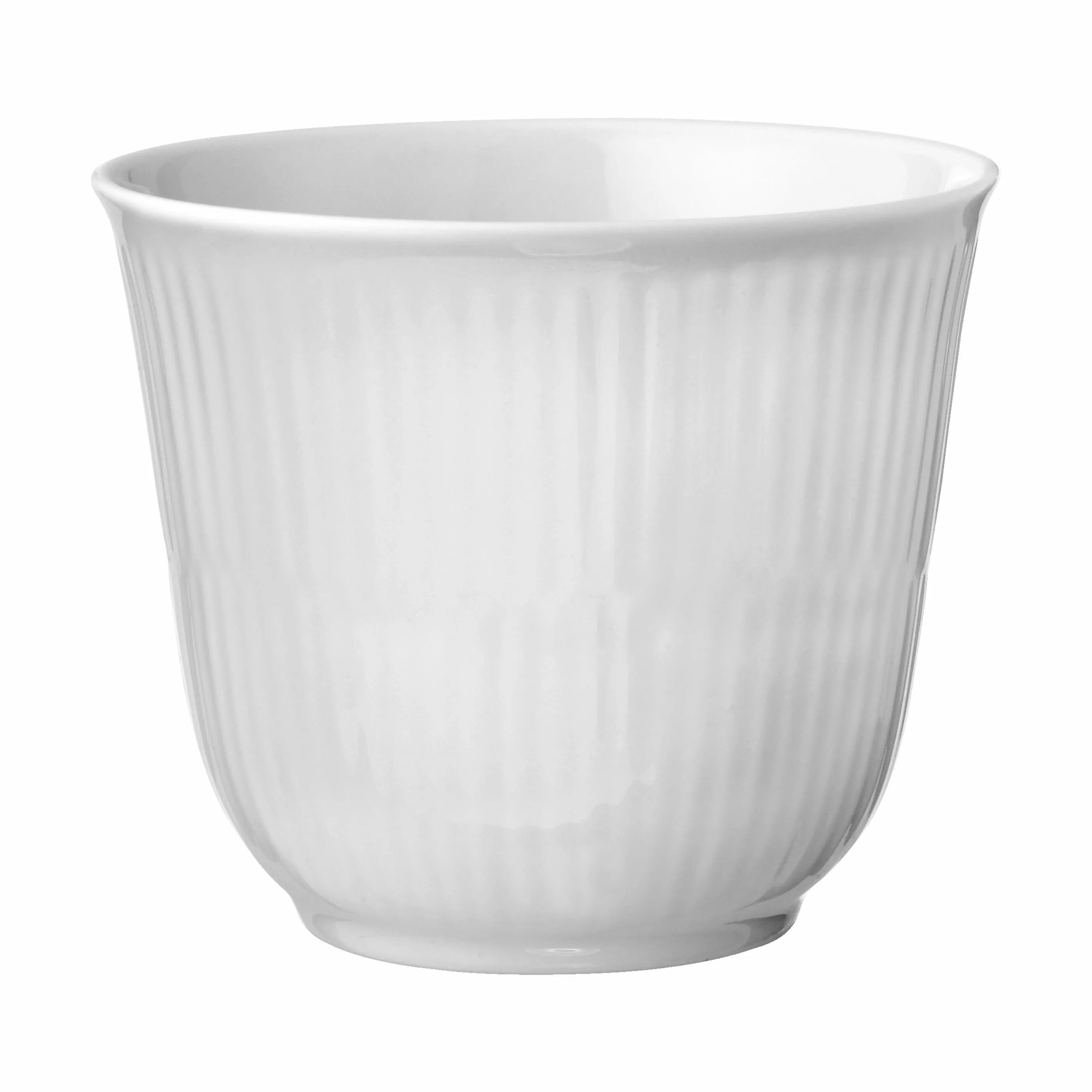 Royal Copenhagen Krus og kopper uden hank Hvid Riflet Termokop i 26 cl, 1