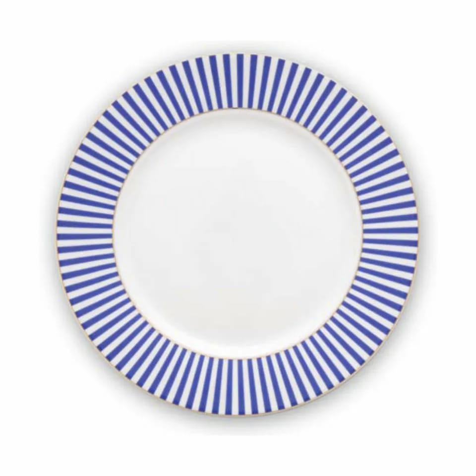 PIP Studio Frokosttallerkener Royal Stripes Tallerken i Blue / White, 21,4 cm, 1